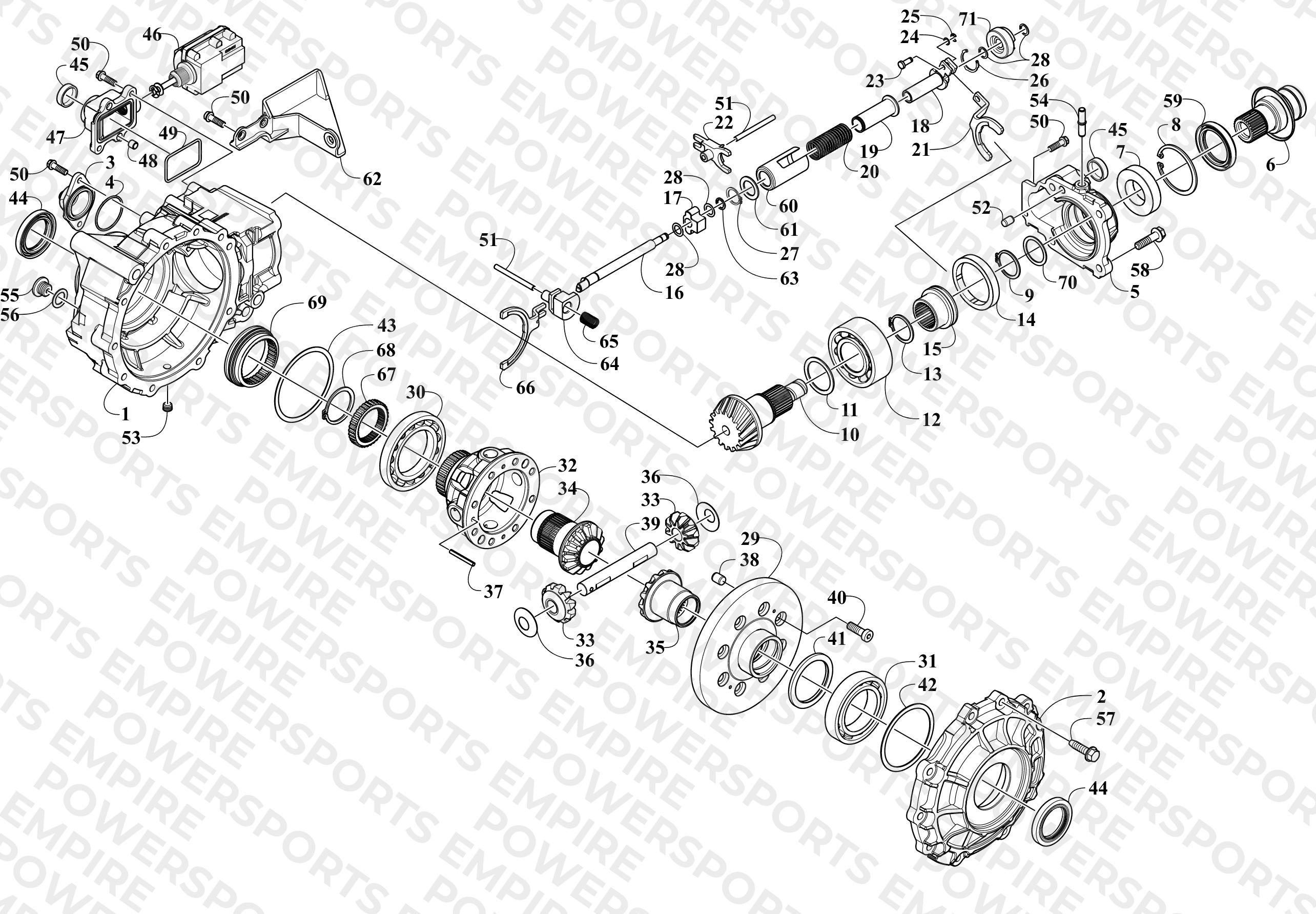 FRONT DRIVE GEARCASE ASSEMBLY