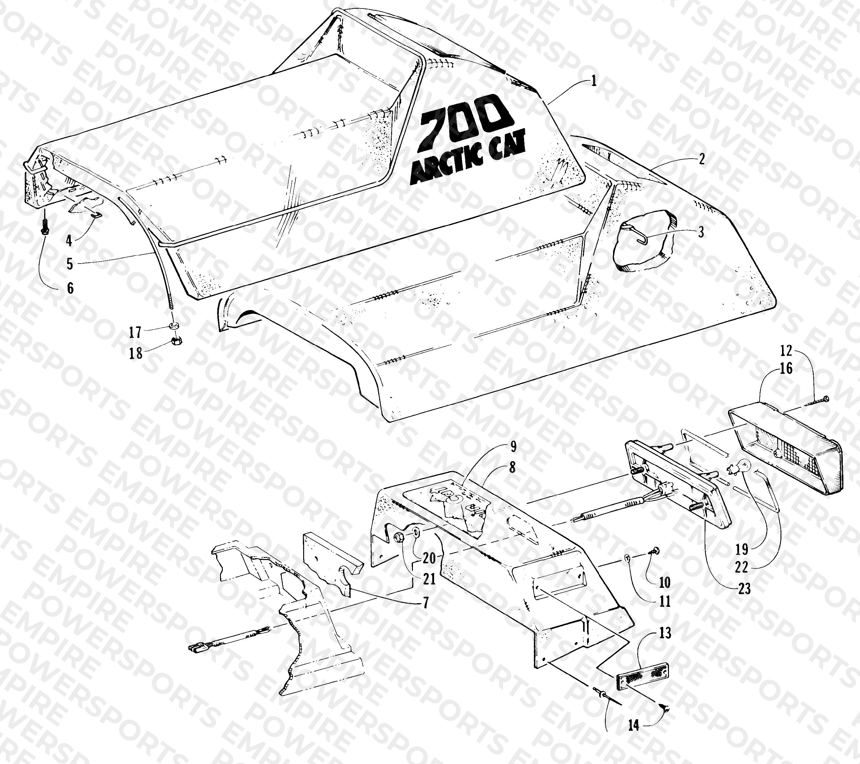 SEAT AND TAILLIGHT ASSEMBLIES