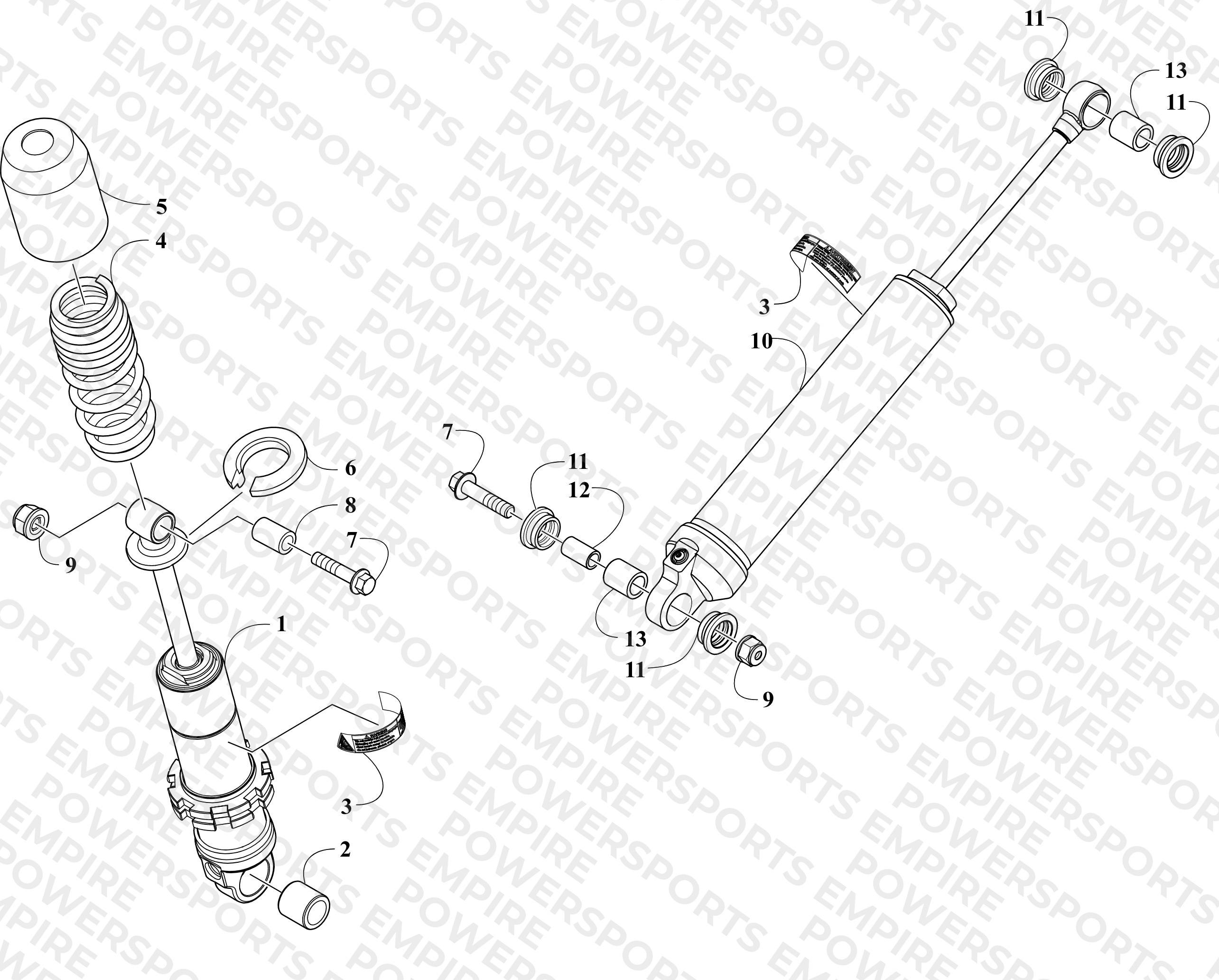 REAR SUSPENSION SHOCK ABSORBERS