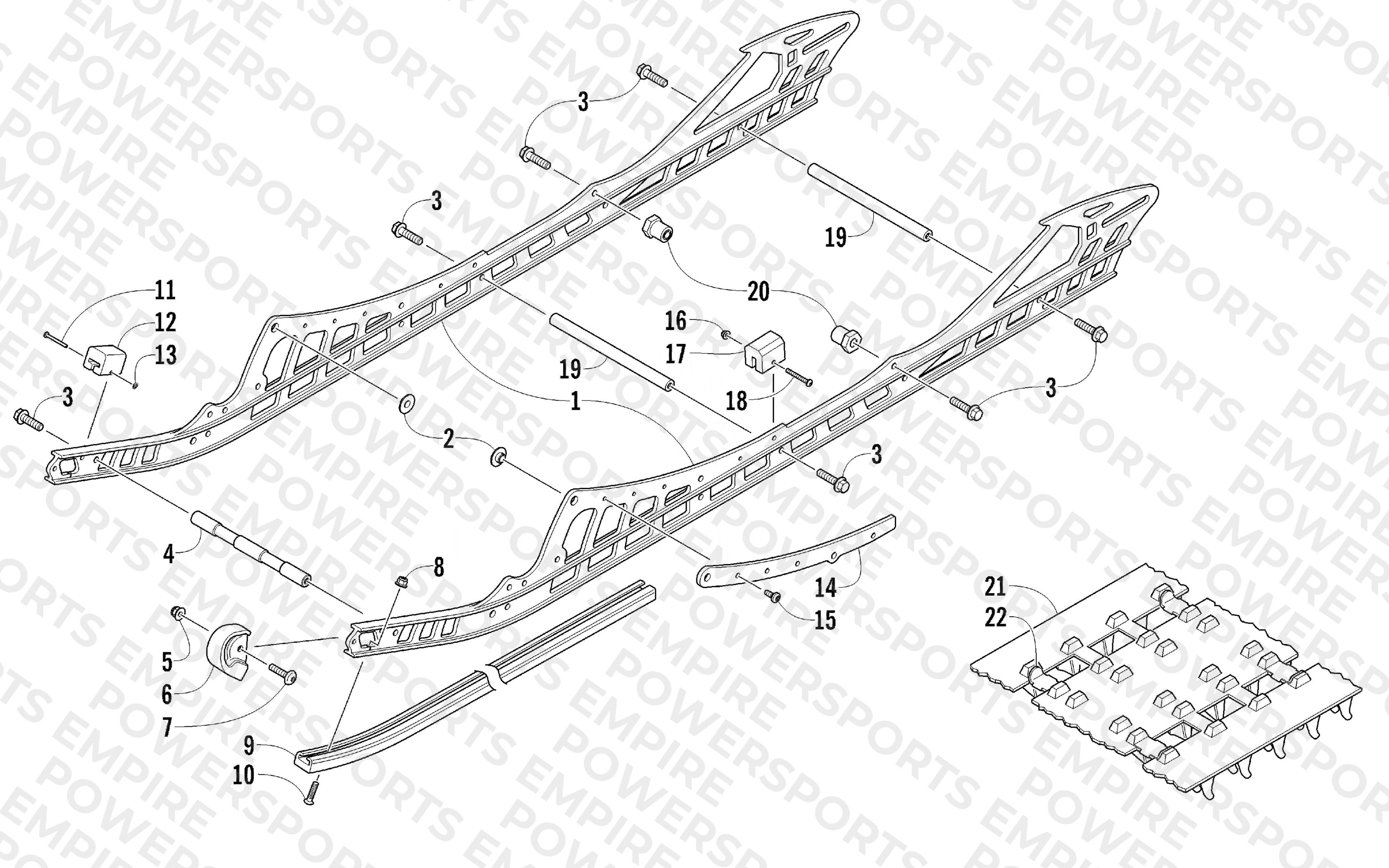SLIDE RAIL AND TRACK ASSEMBLY