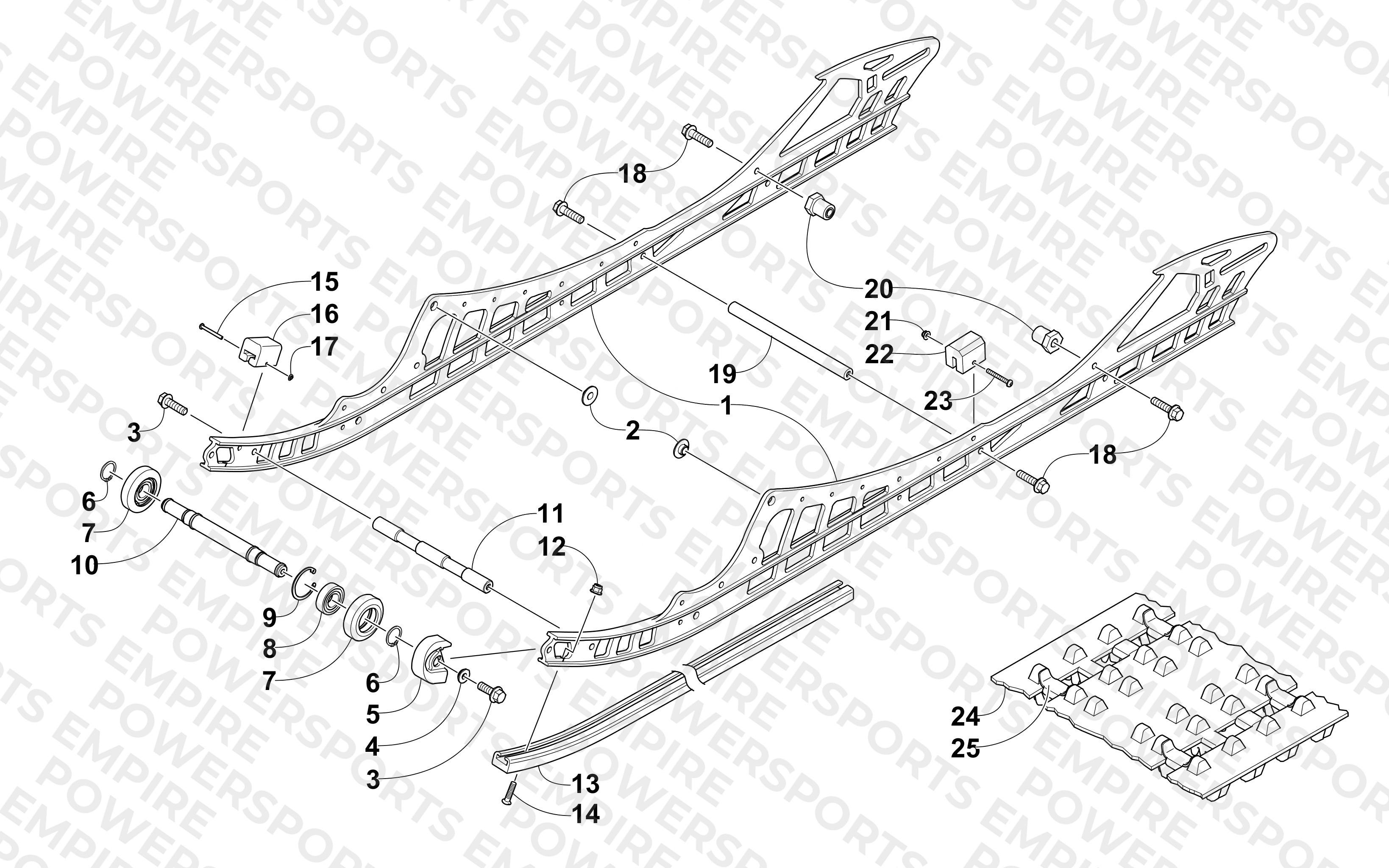 SLIDE RAIL AND TRACK ASSEMBLY