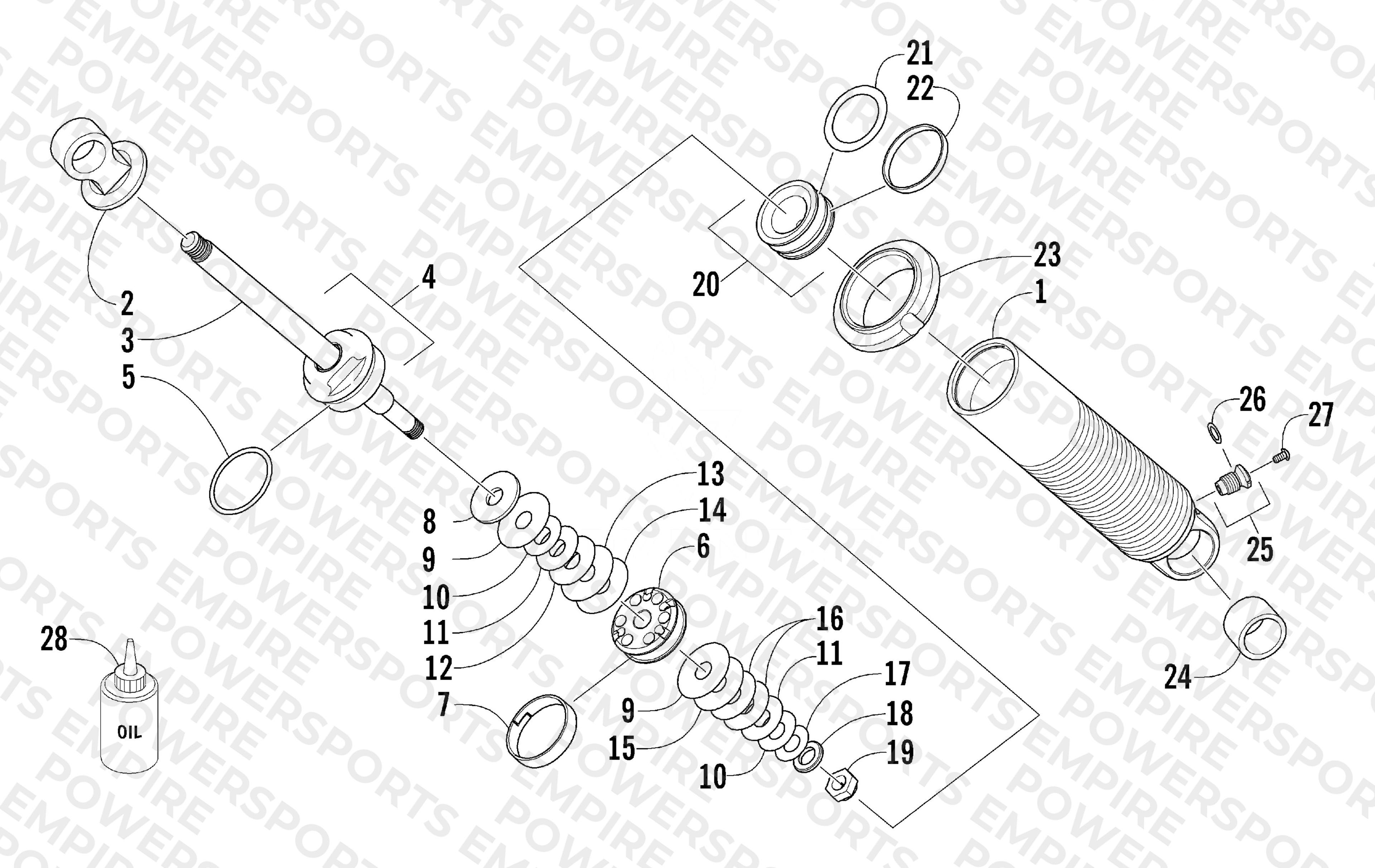 REAR SUSPENSION FRONT ARM SHOCK ABSORBER