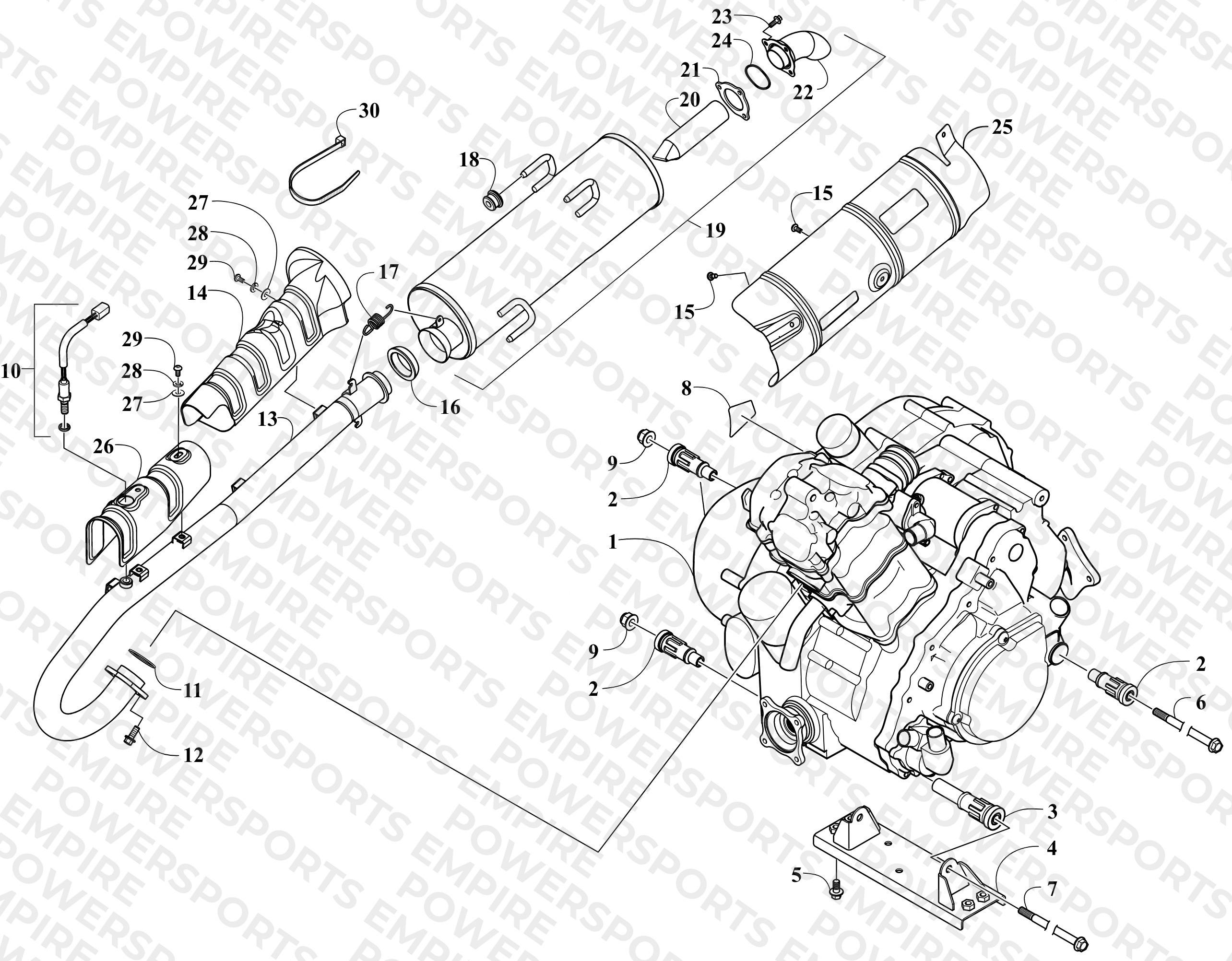 ENGINE AND EXHAUST