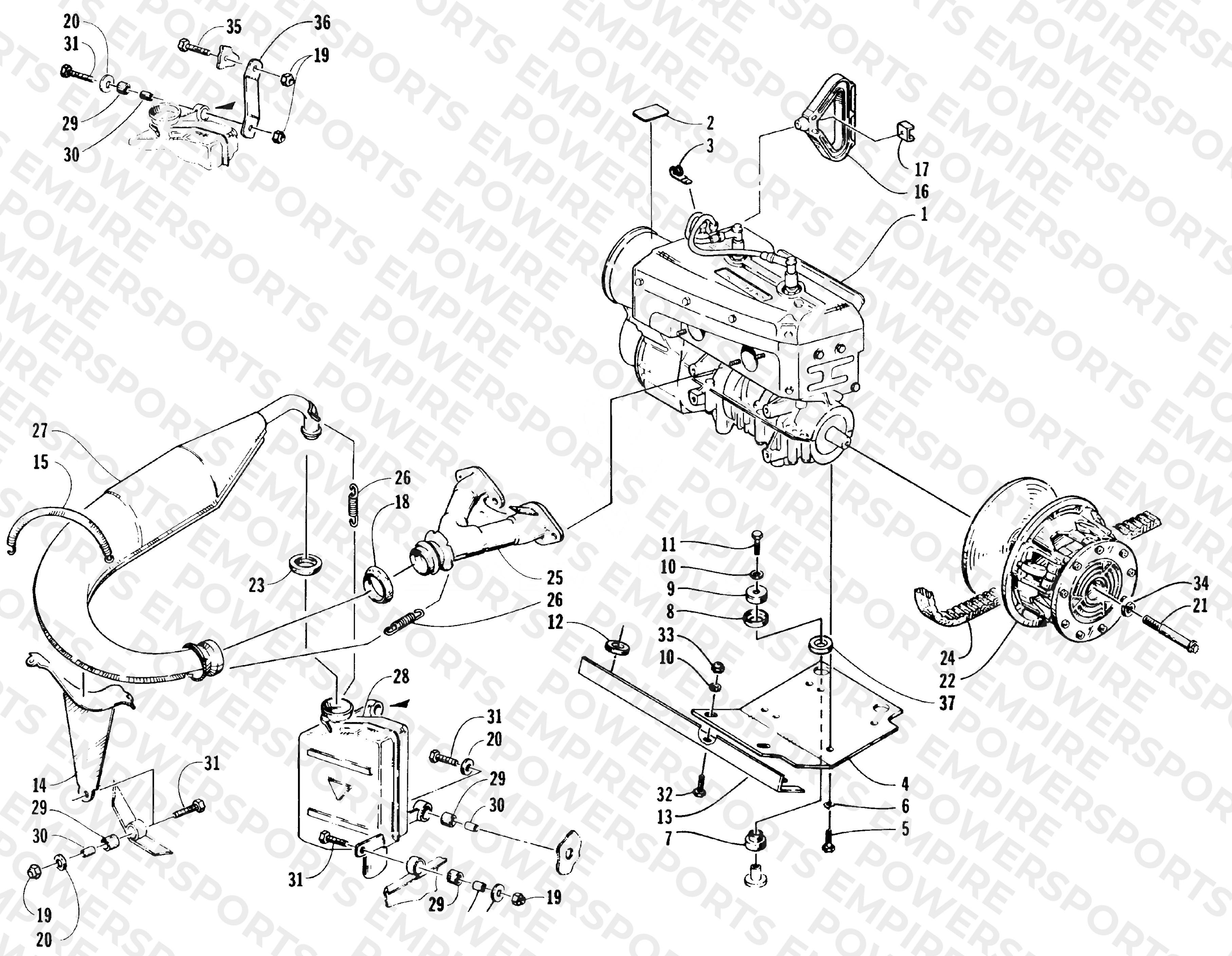 ENGINE AND RELATED PARTS