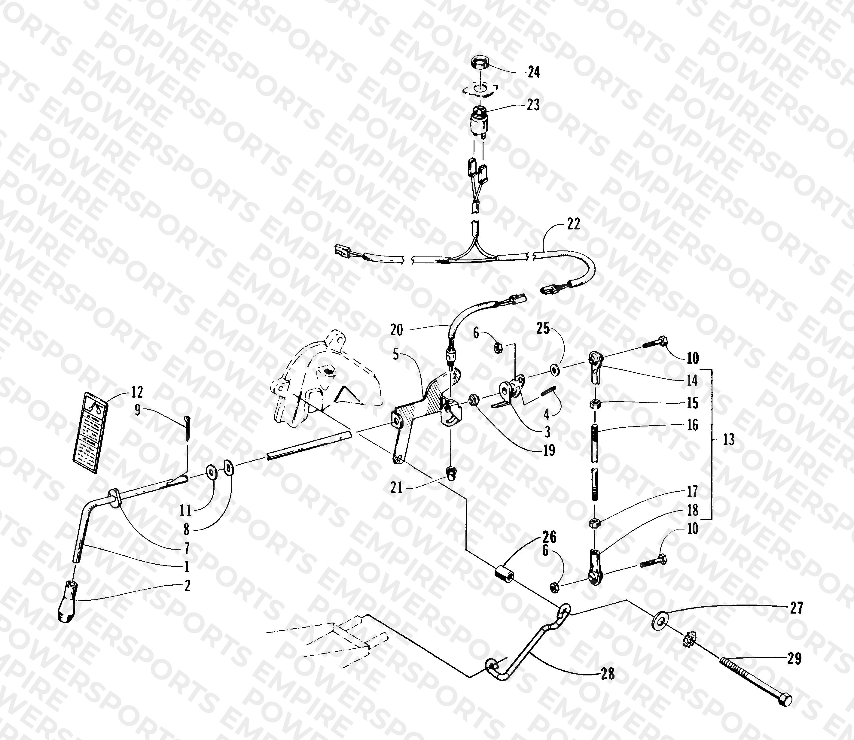 REVERSE SHIFT LEVER ASSEMBLY