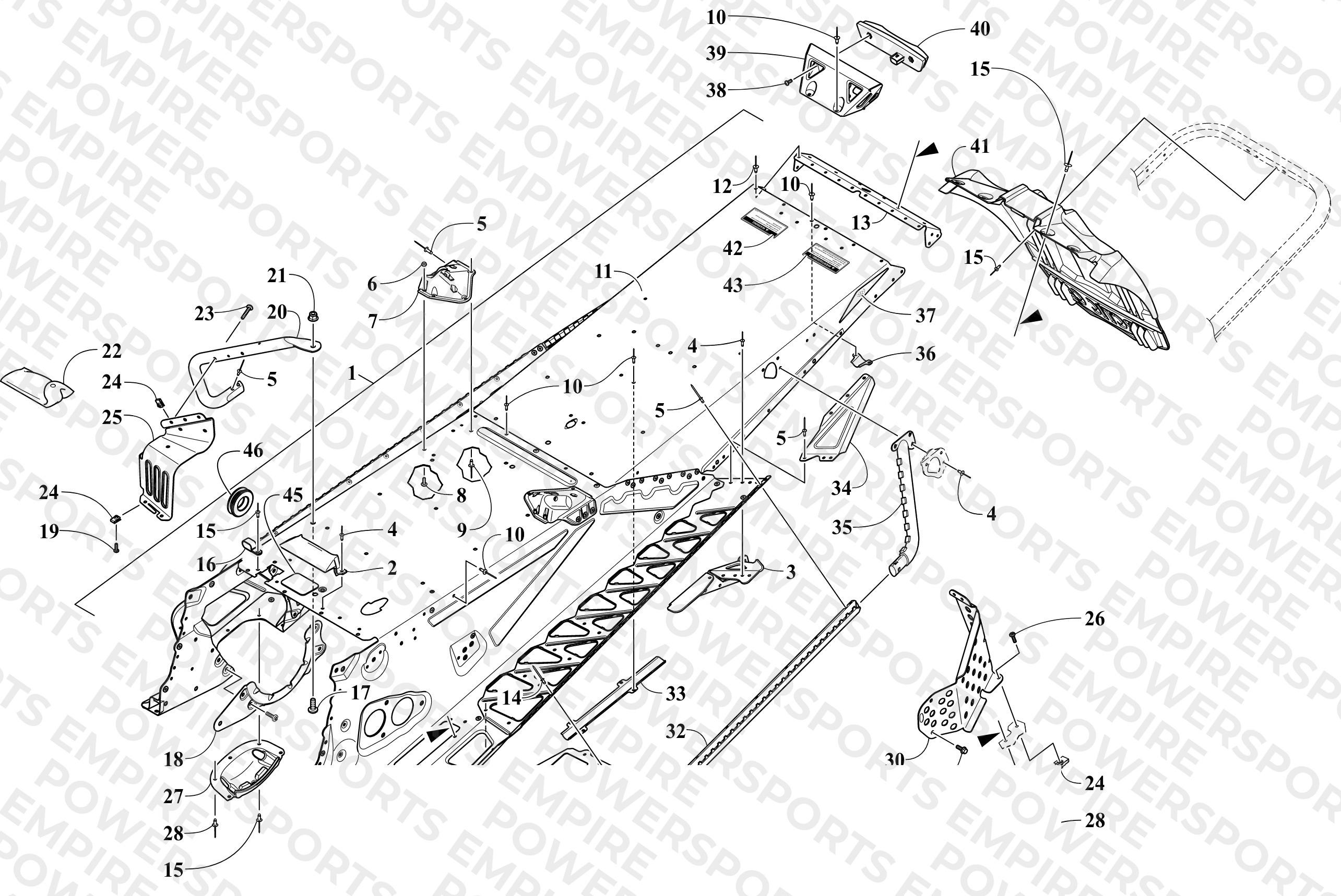 TUNNEL AND SNOWFLAP ASSEMBLY