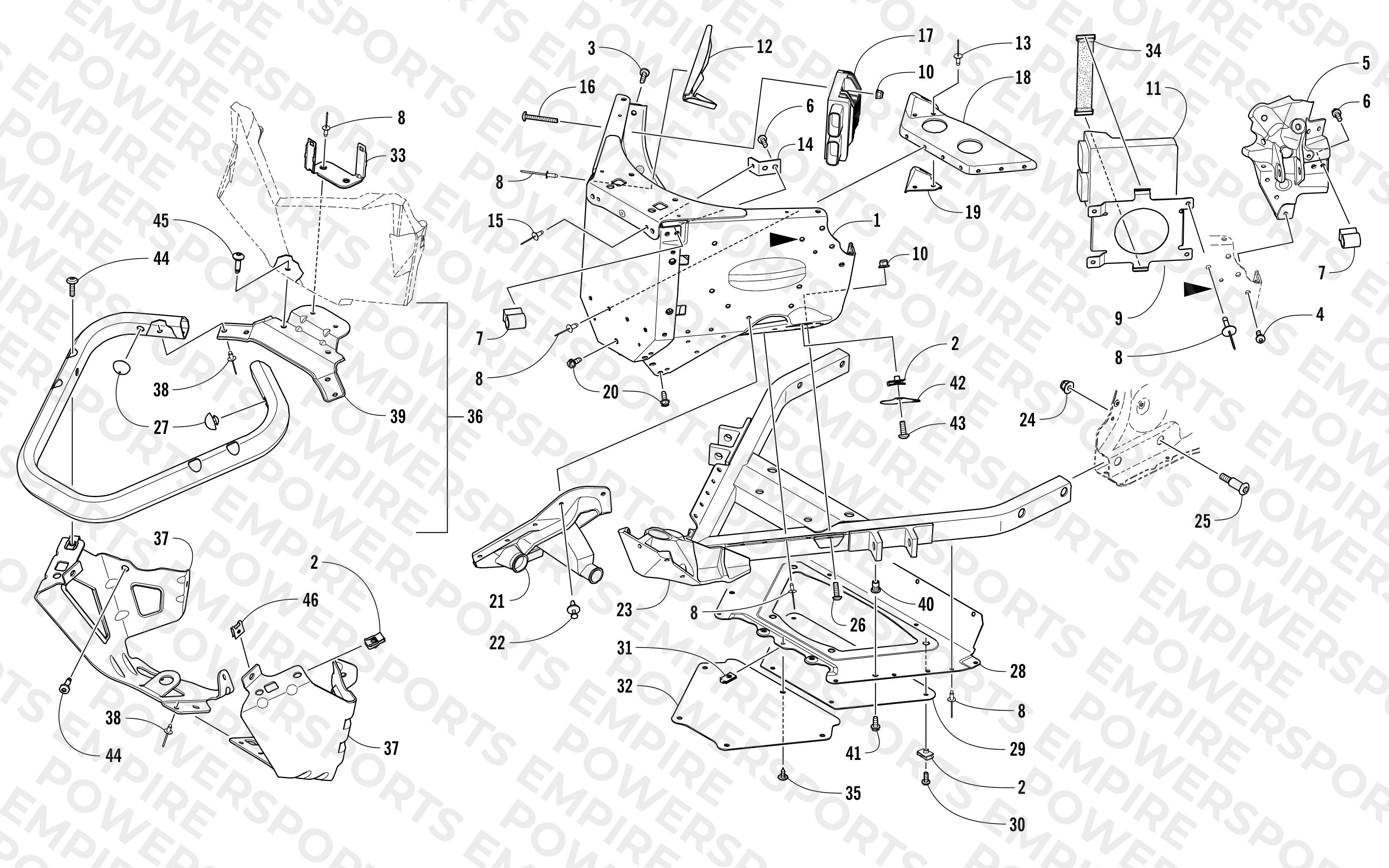 FRONT BUMPER AND FRAME ASSEMBLY