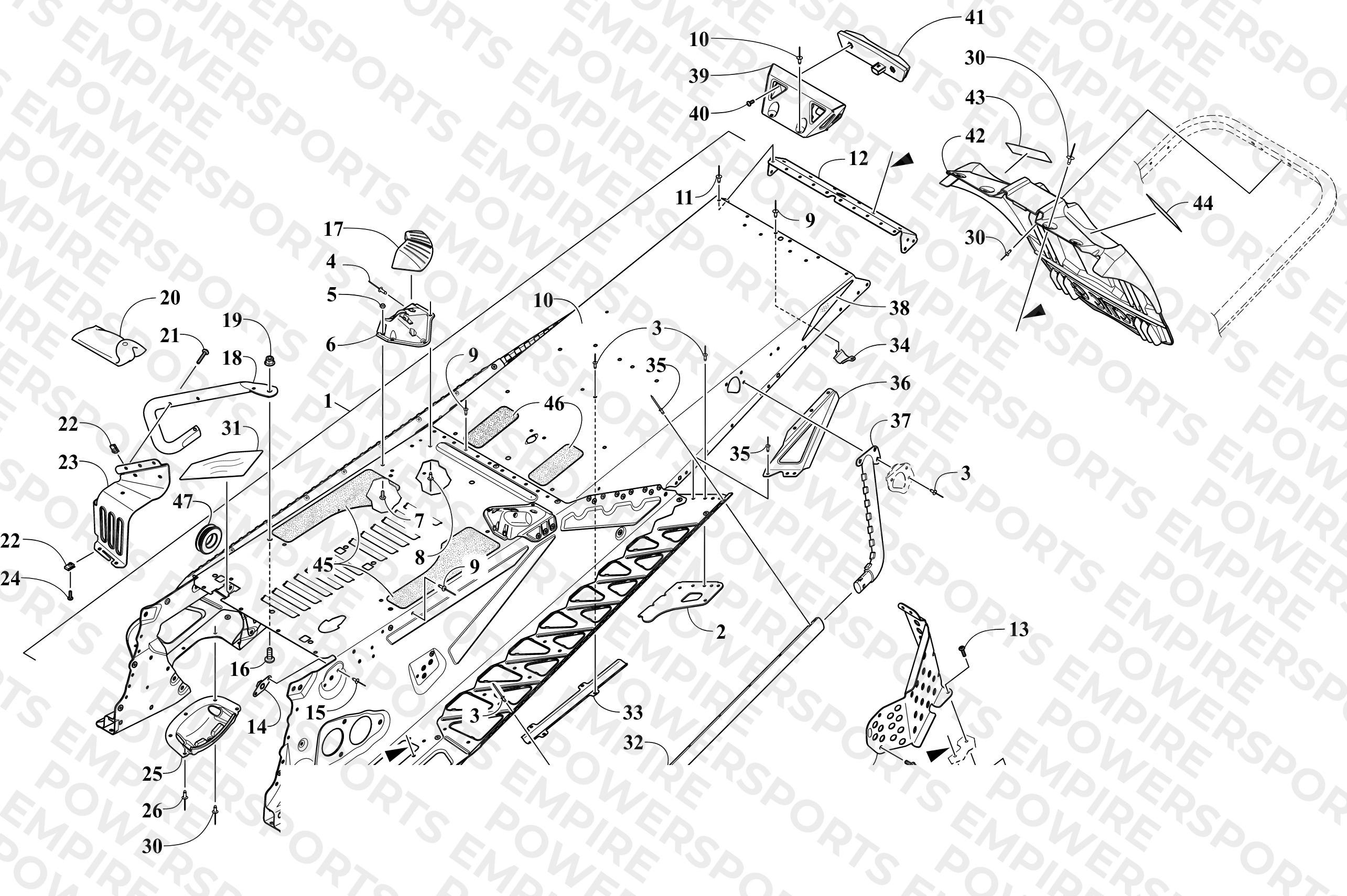 TUNNEL AND SNOWFLAP ASSEMBLY