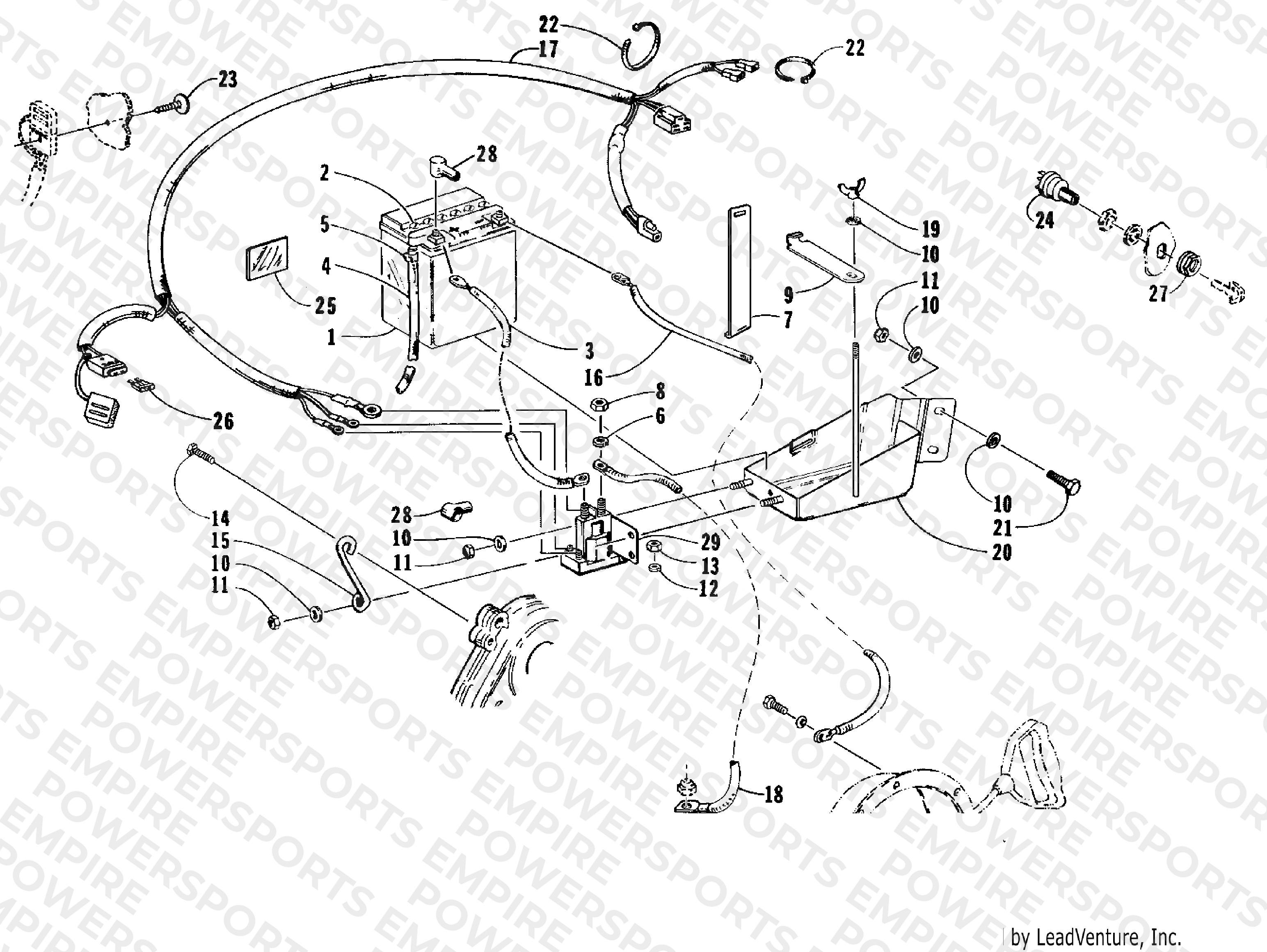 BATTERY, SOLENOID, AND CABLES