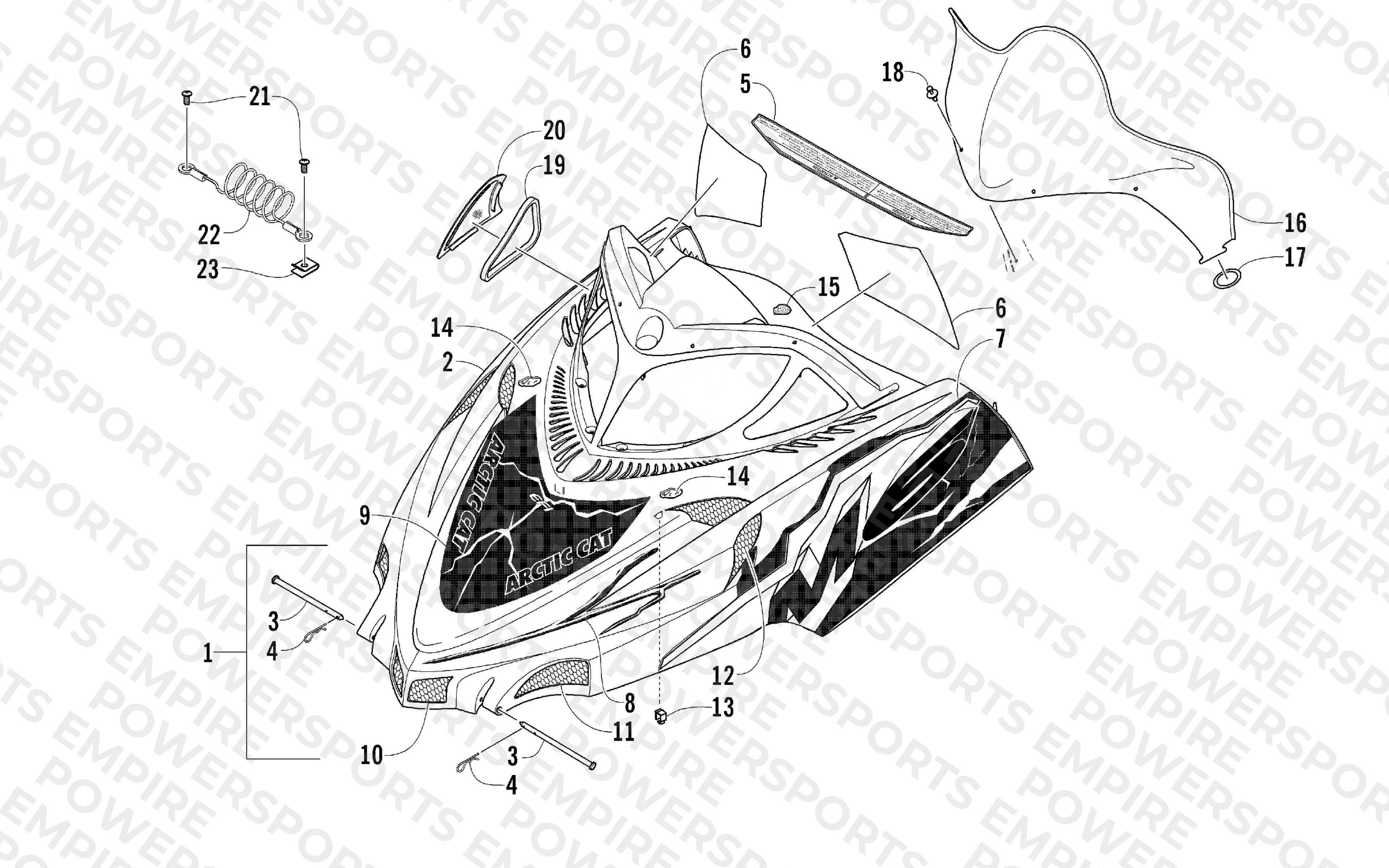 HOOD AND WINDSHIELD ASSEMBLY