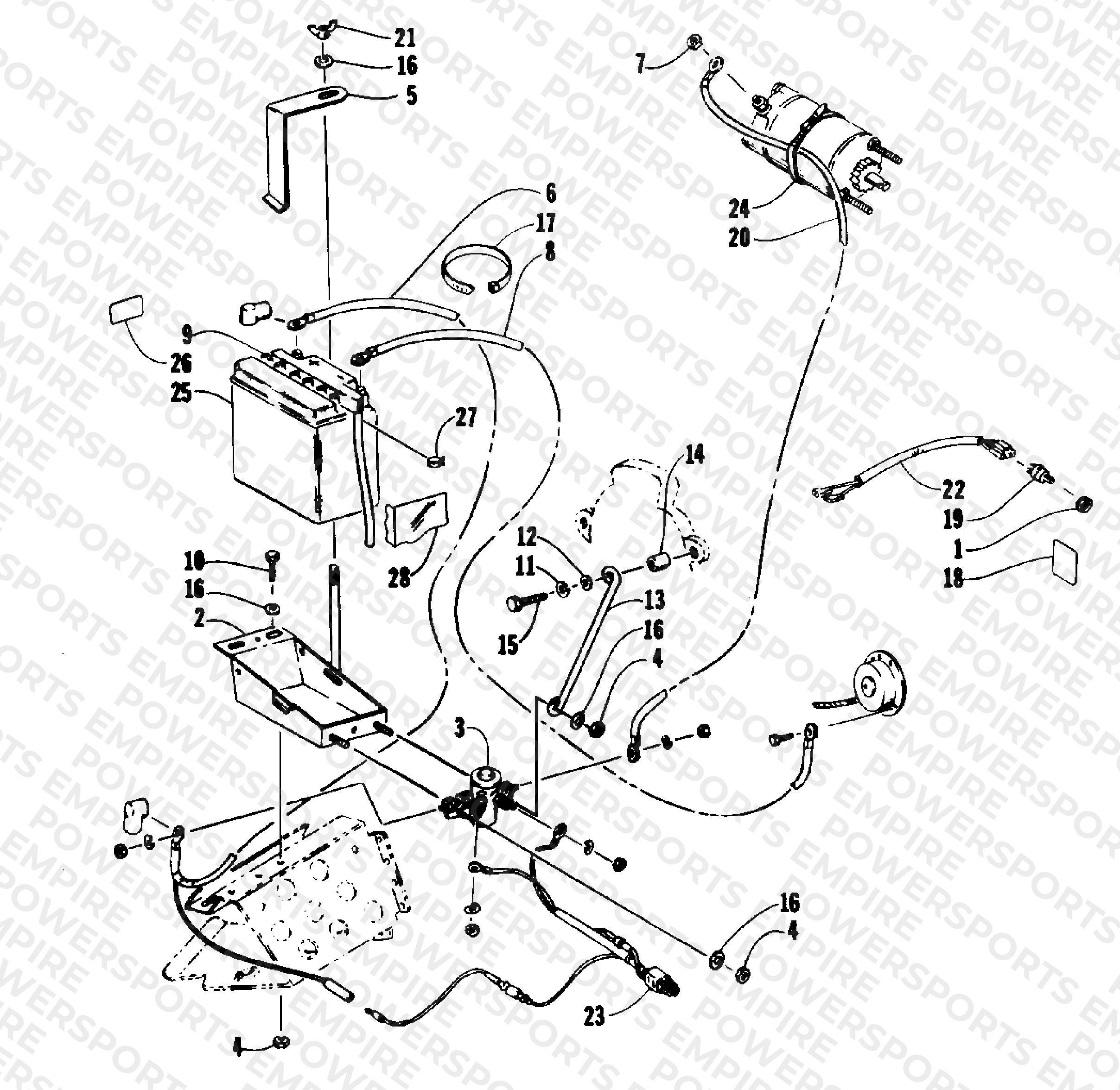 ELECTRIC START - BATTERY ASSEMBLY