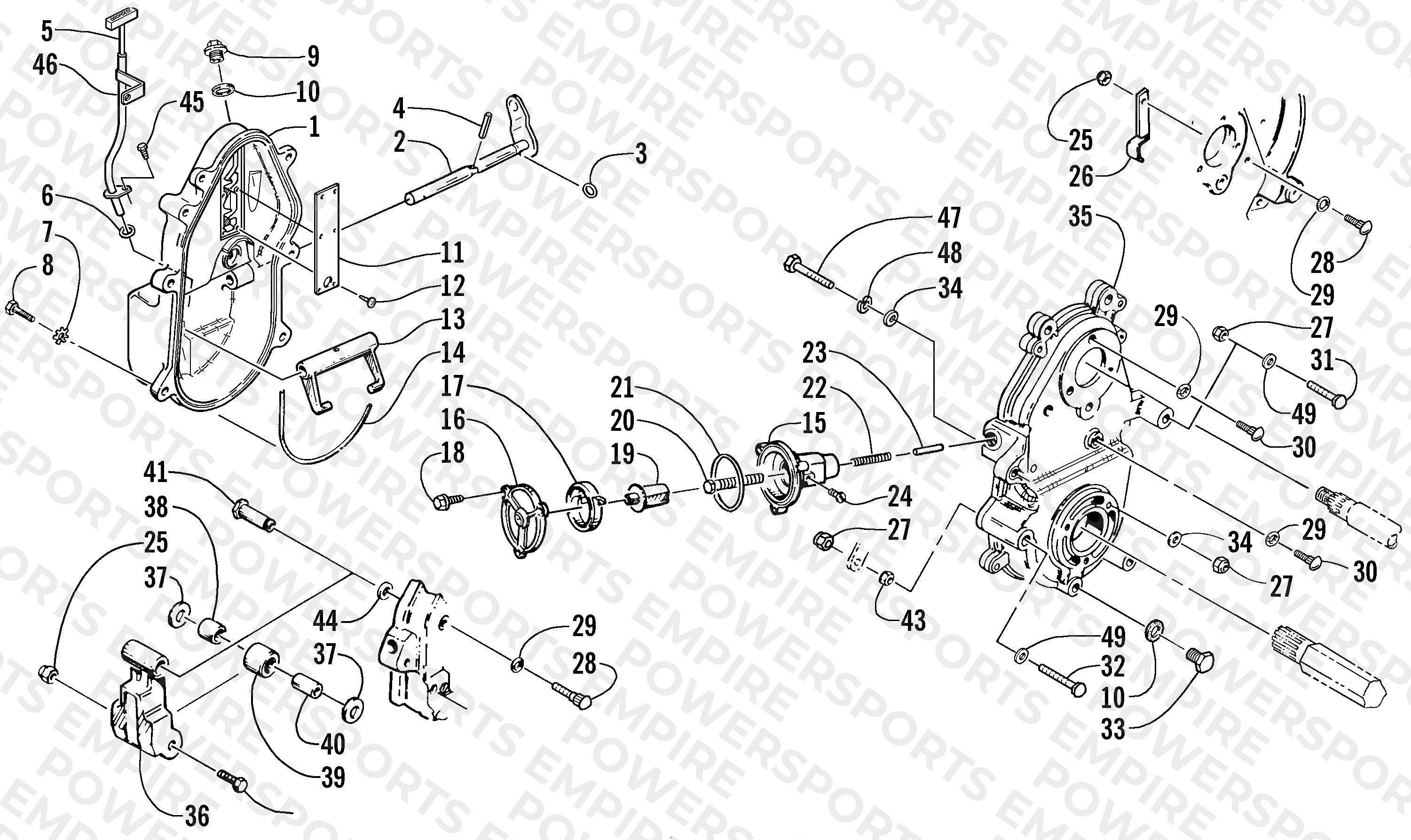 DROPCASE AND CHAIN TENSION ASSEMBLY