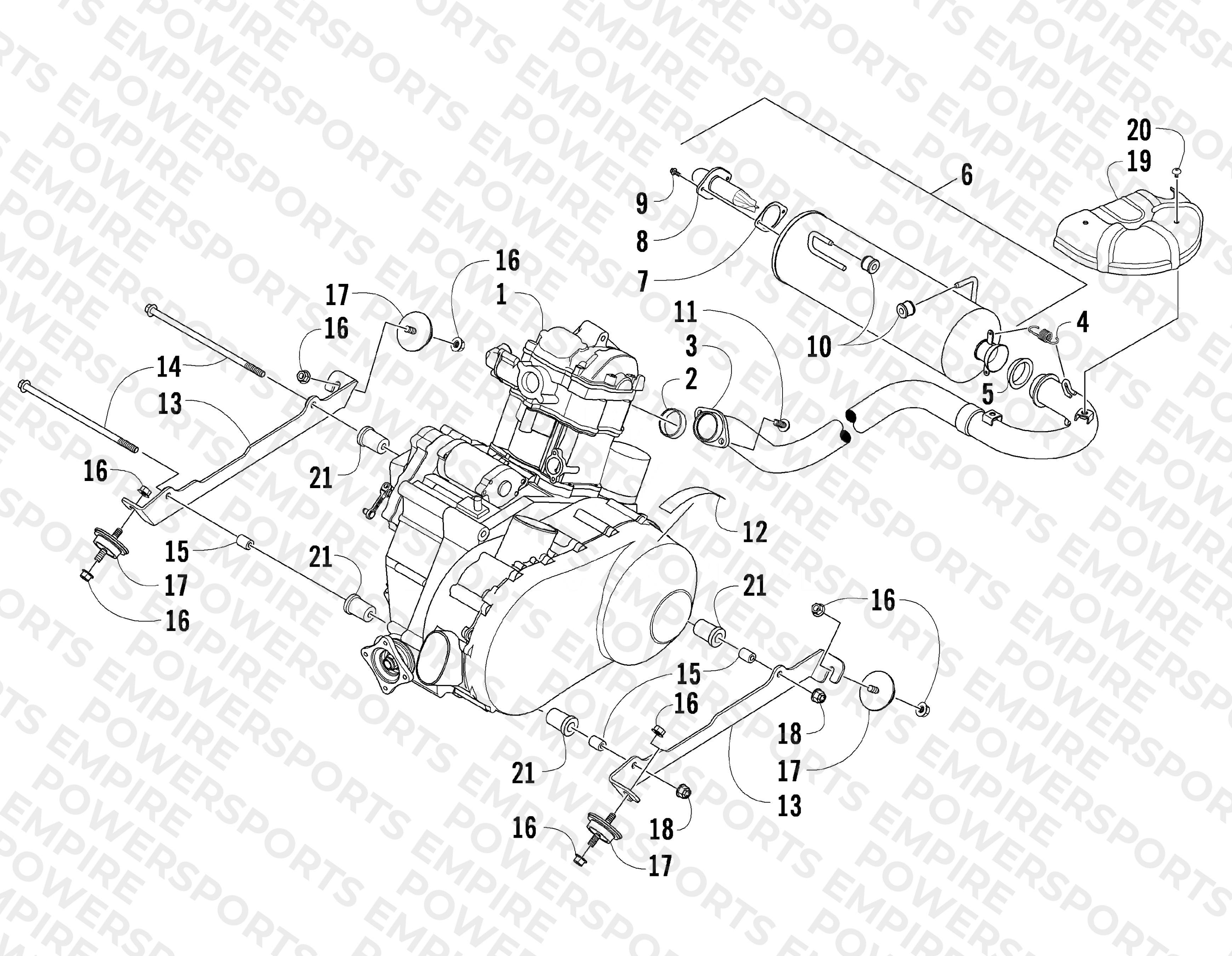 ENGINE AND EXHAUST