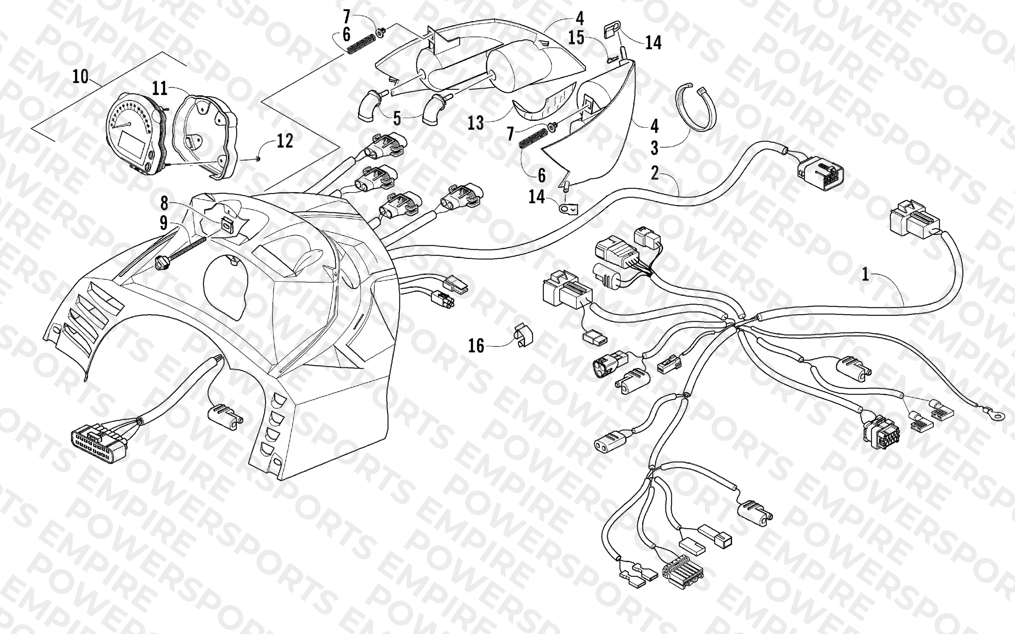 HEADLIGHT, INSTRUMENTS, AND WIRING ASSEMBLIES