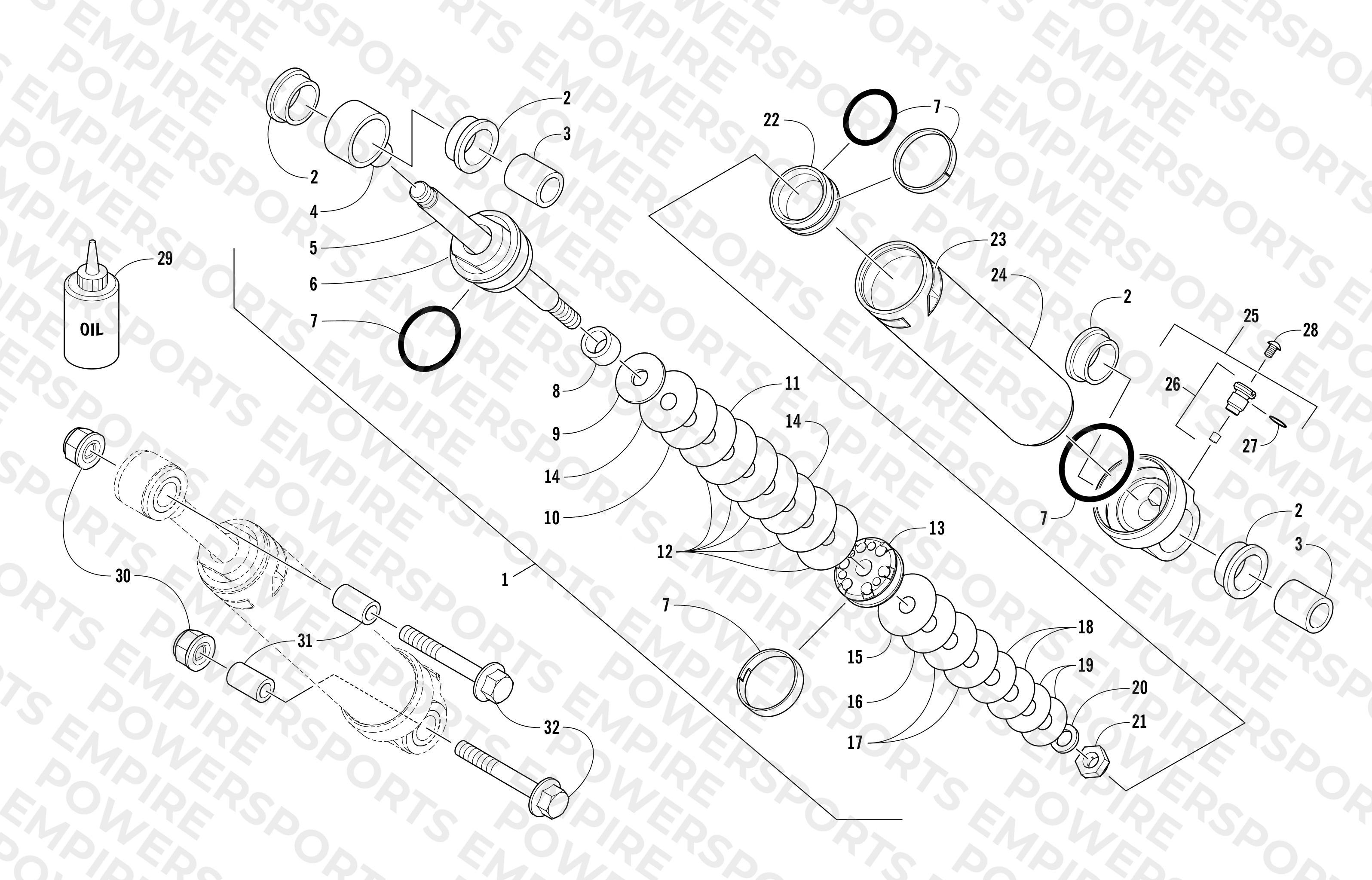 REAR SUSPENSION REAR ARM SHOCK ABSORBER