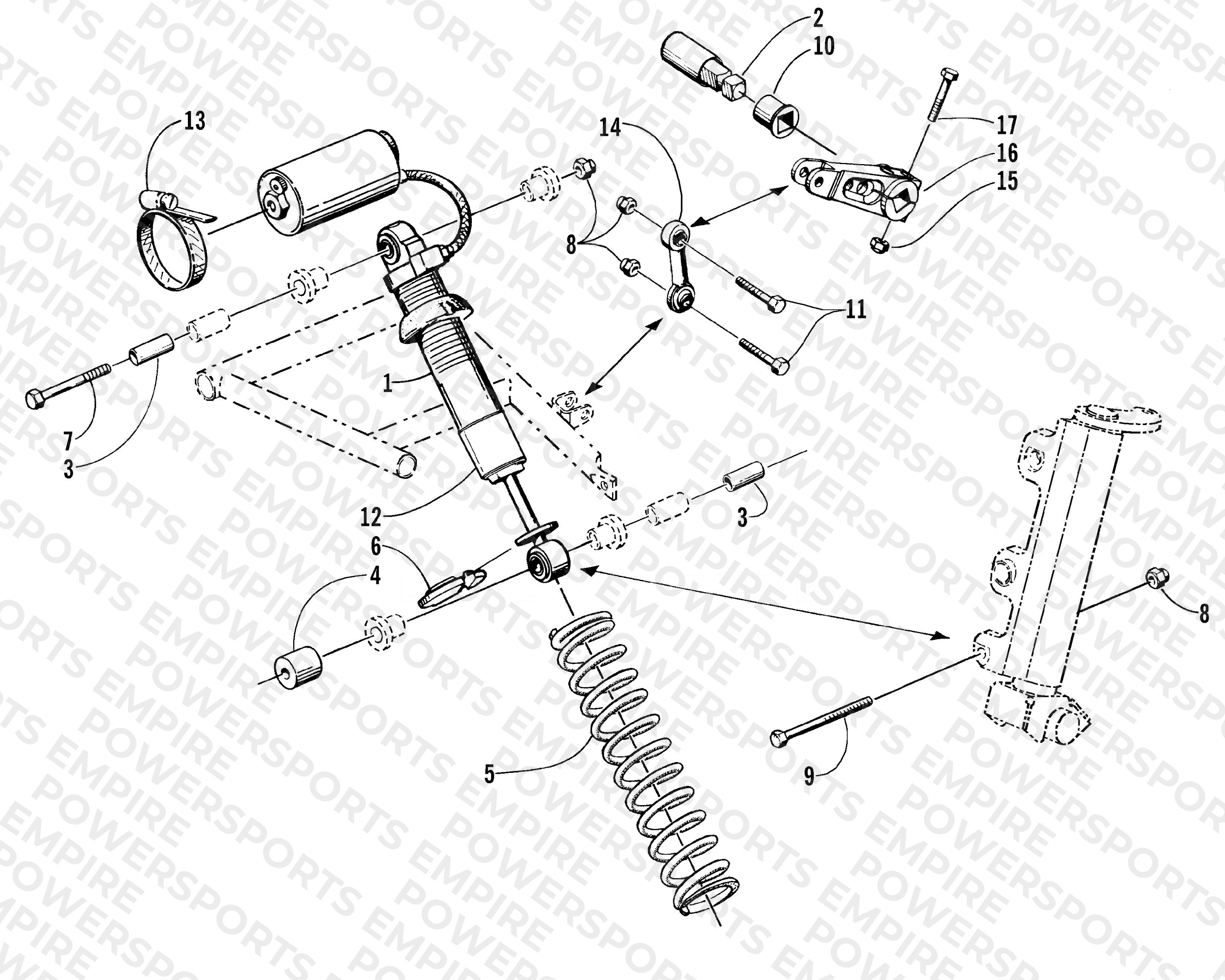 SHOCK ABSORBER AND SWAY BAR ASSEMBLY (LE-C)