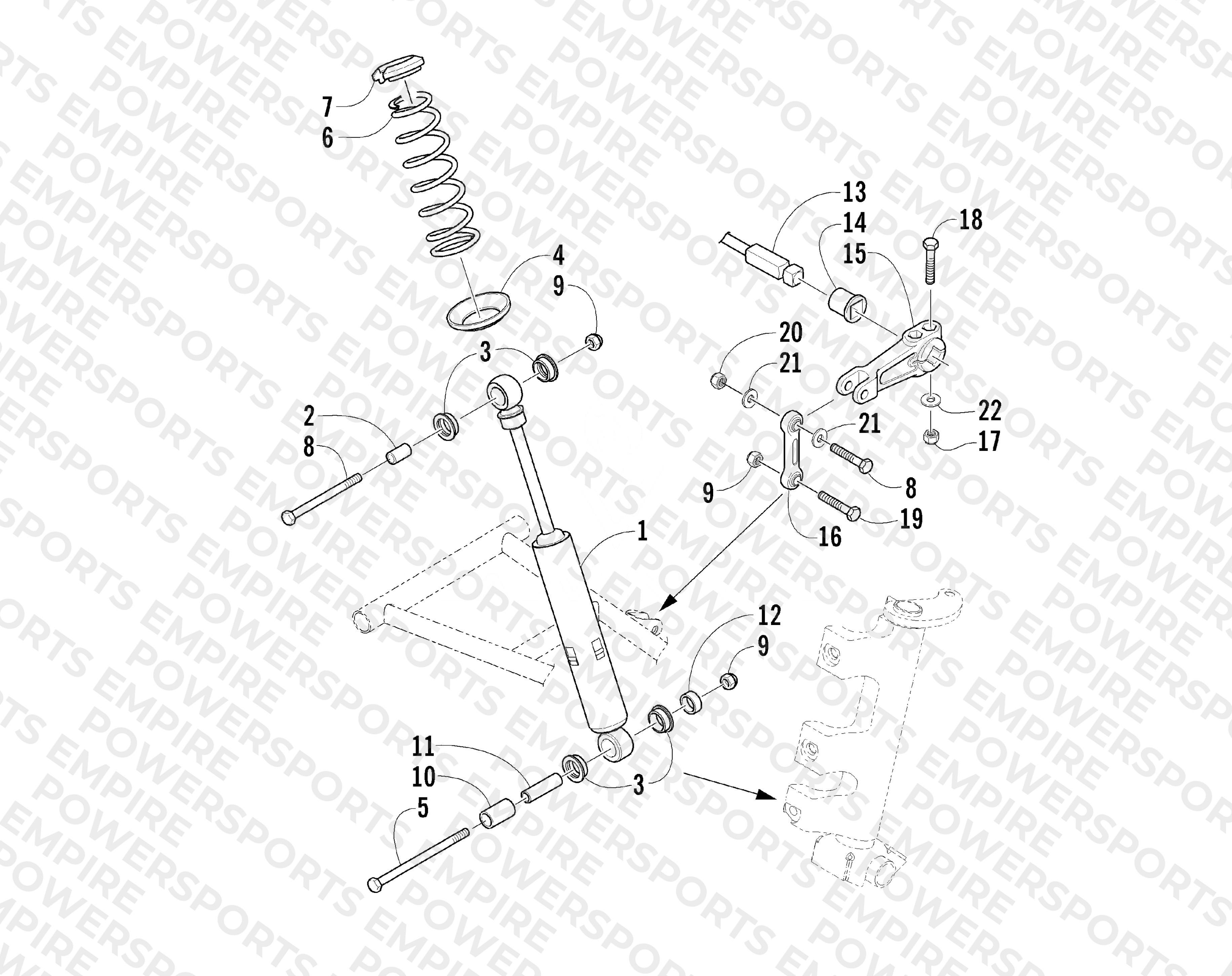 SHOCK ABSORBER AND SWAY BAR ASSEMBLY