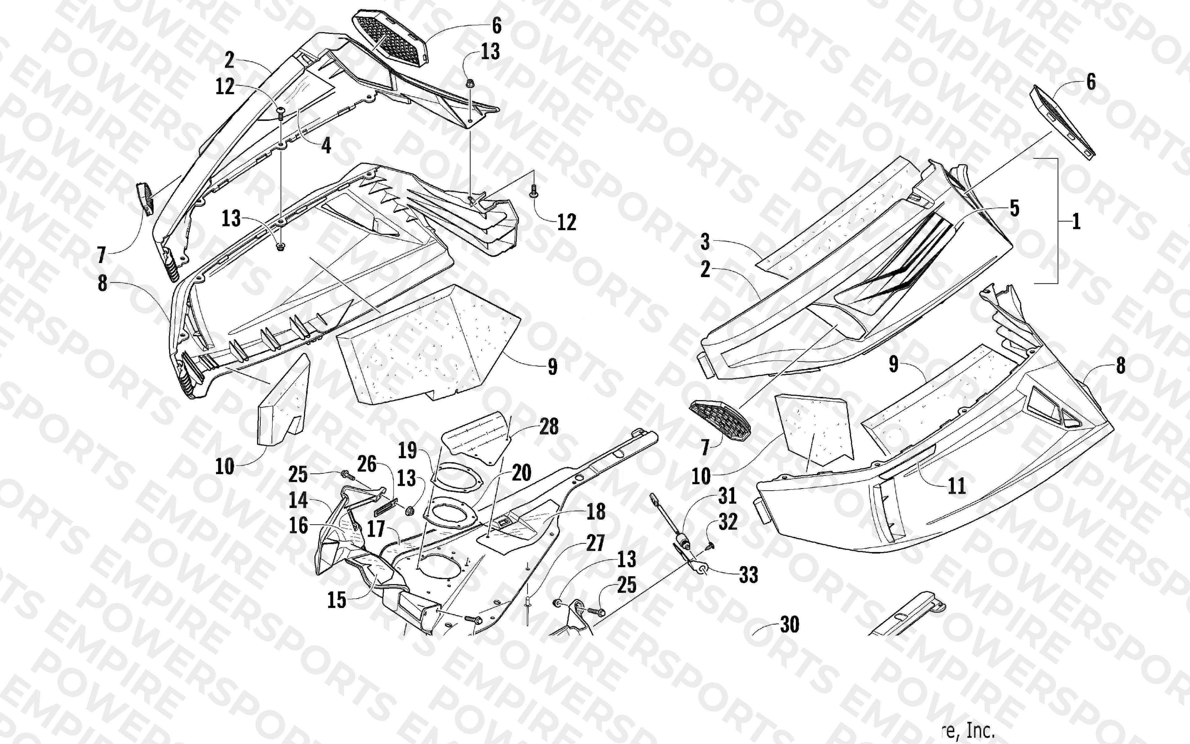 SKID PLATE AND SIDE PANEL ASSEMBLY