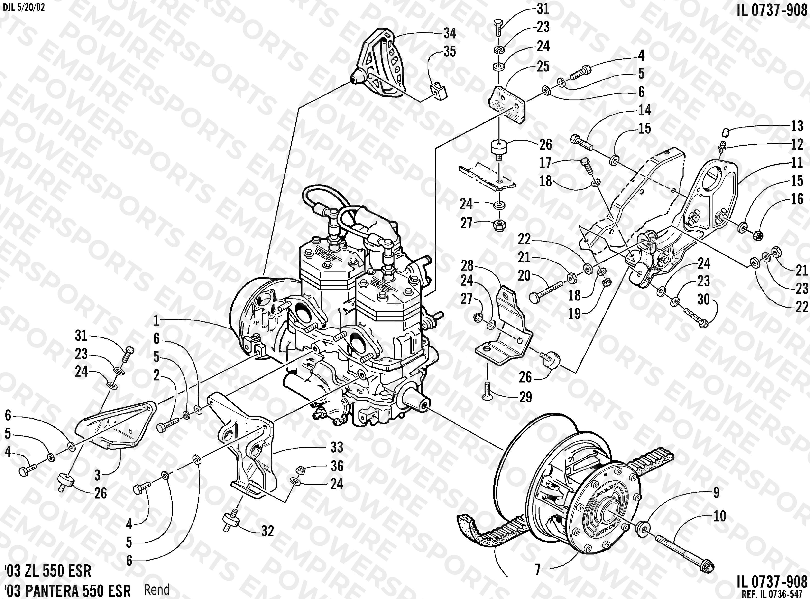 ENGINE AND RELATED PARTS