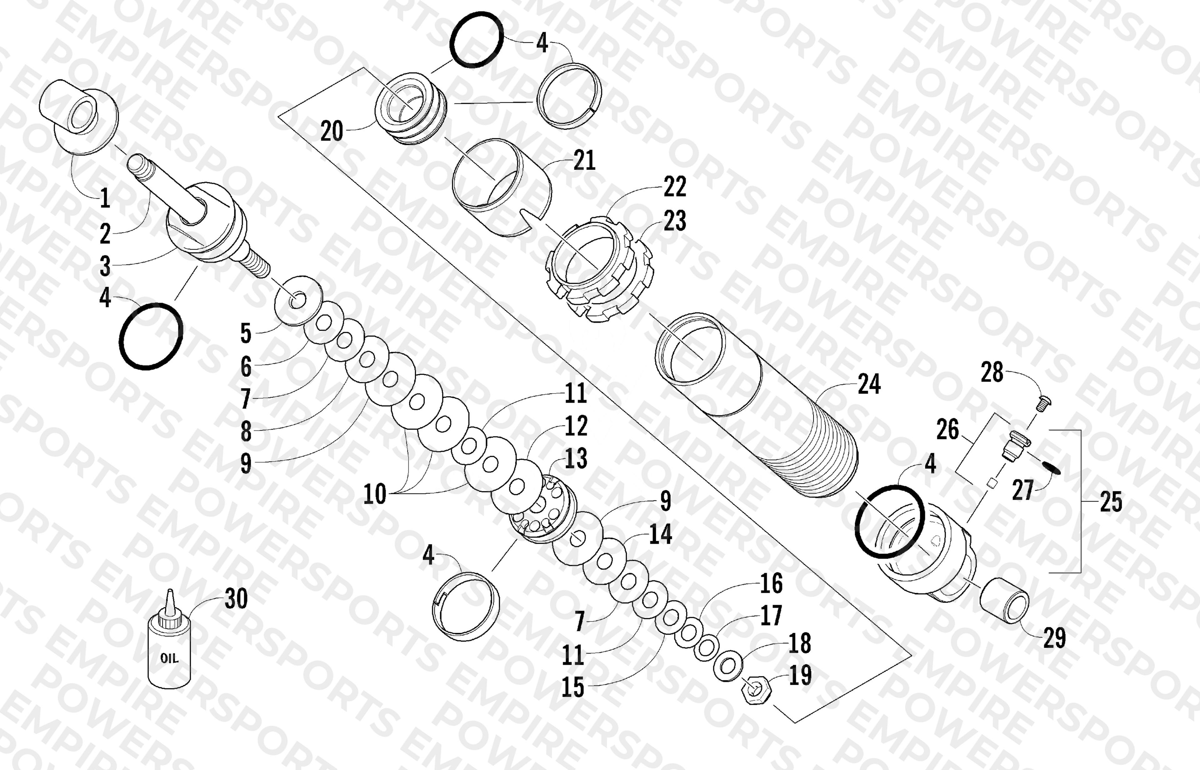 REAR SUSPENSION FRONT ARM SHOCK ABSORBER