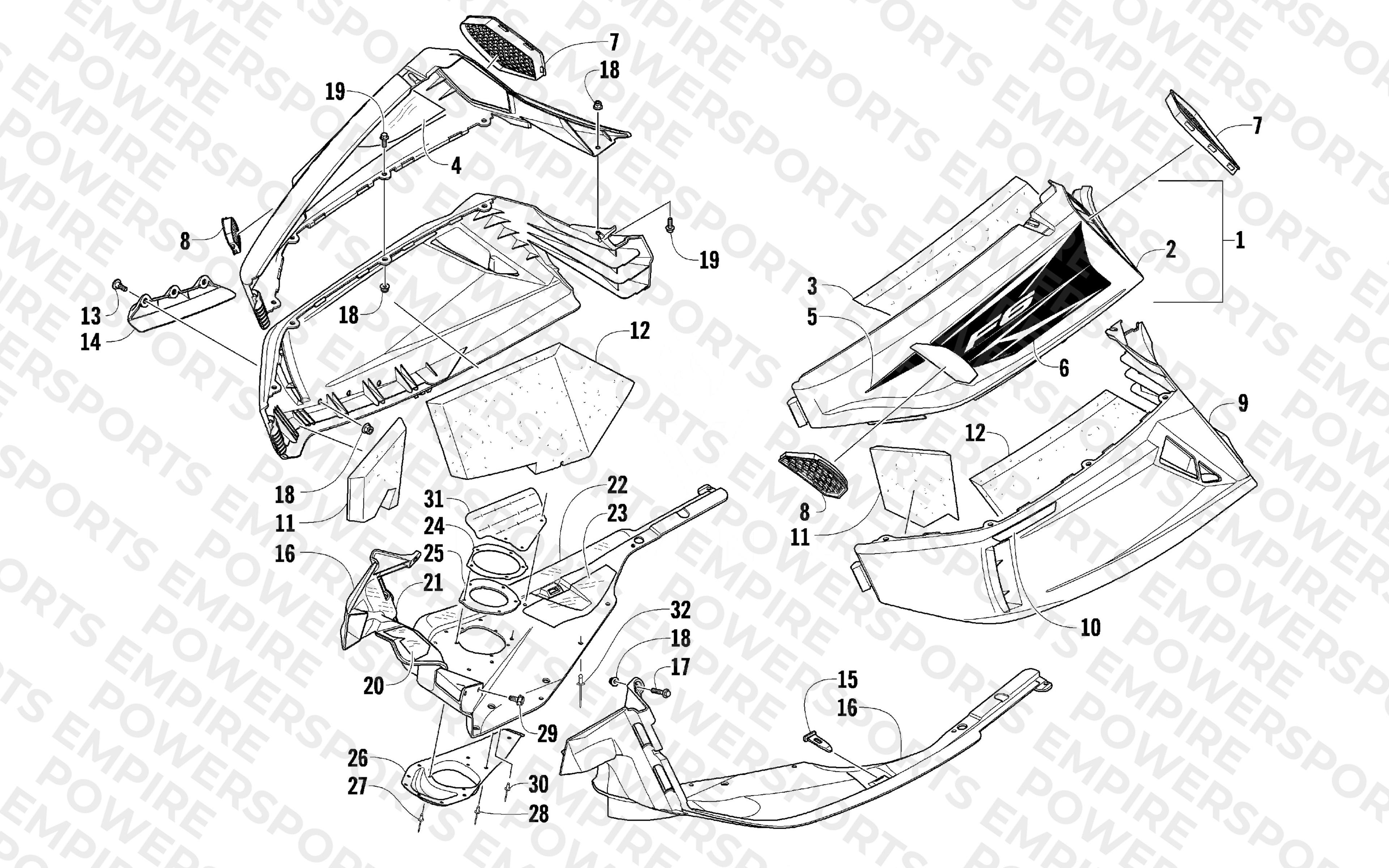 SKID PLATE AND SIDE PANEL ASSEMBLY