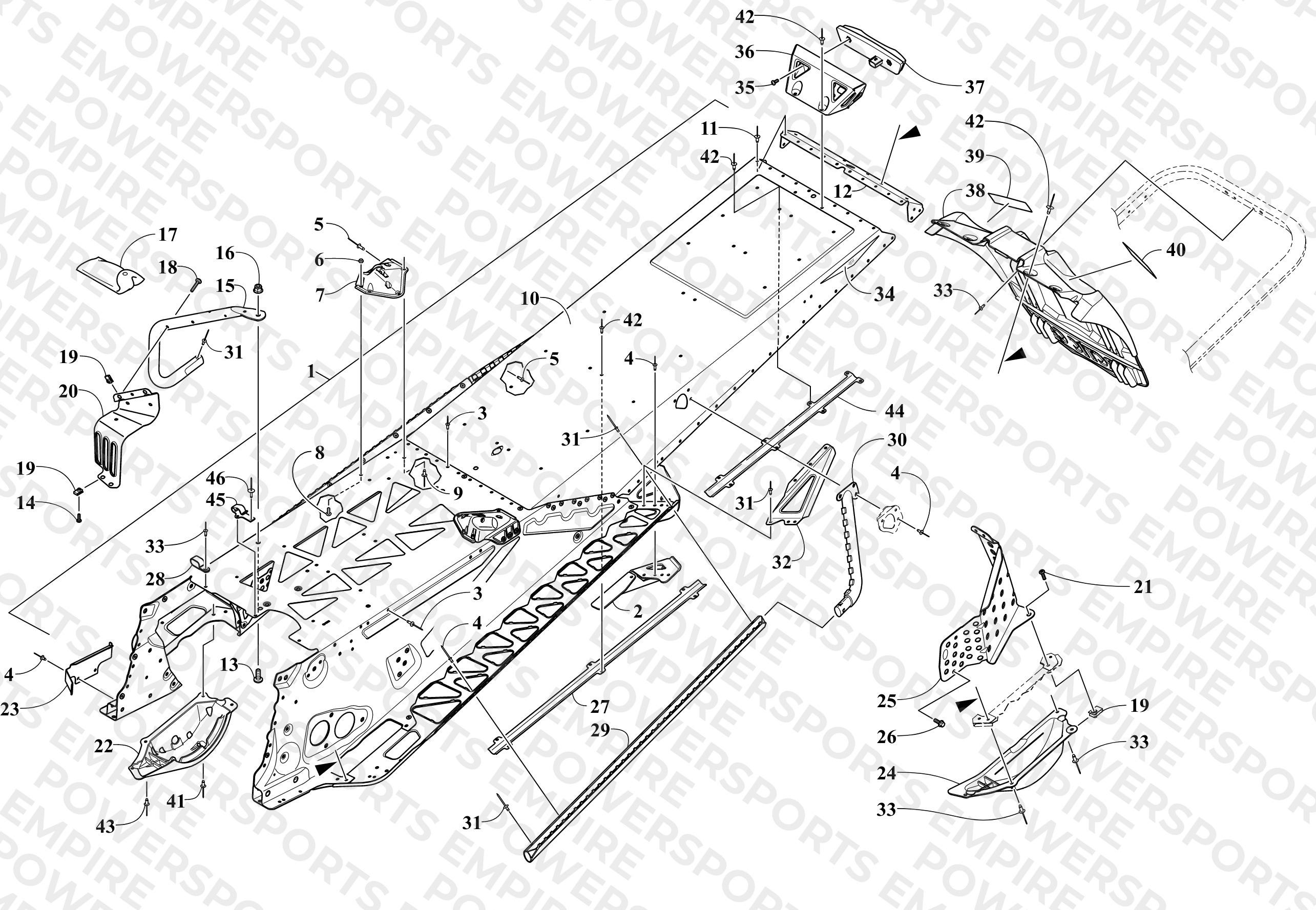TUNNEL AND SNOWFLAP ASSEMBLY