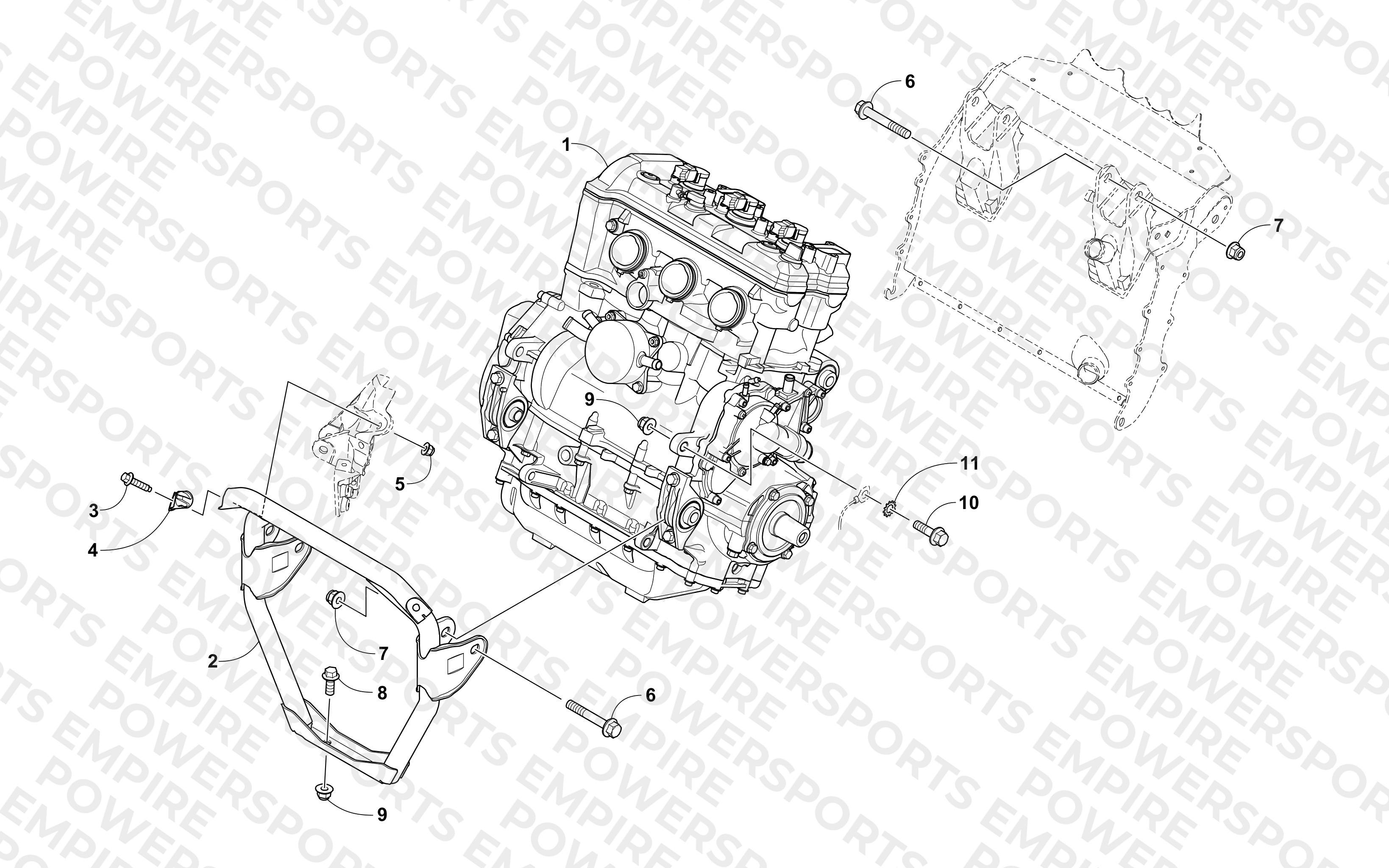 ENGINE AND RELATED PARTS