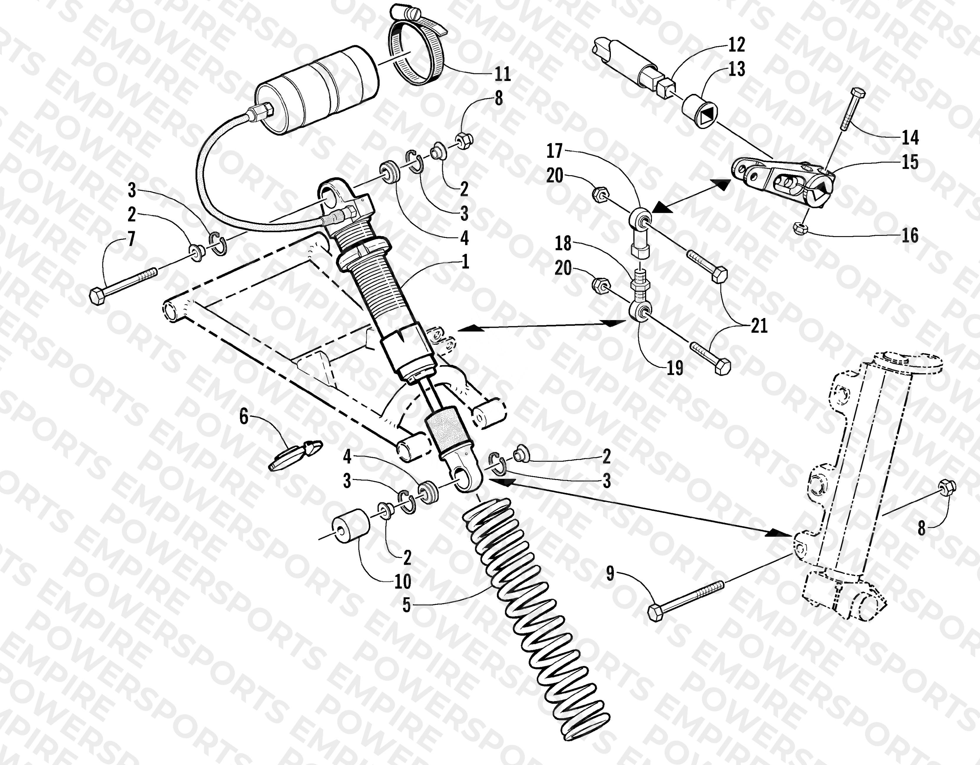 SHOCK ABSORBER AND SWAY BAR ASSEMBLY