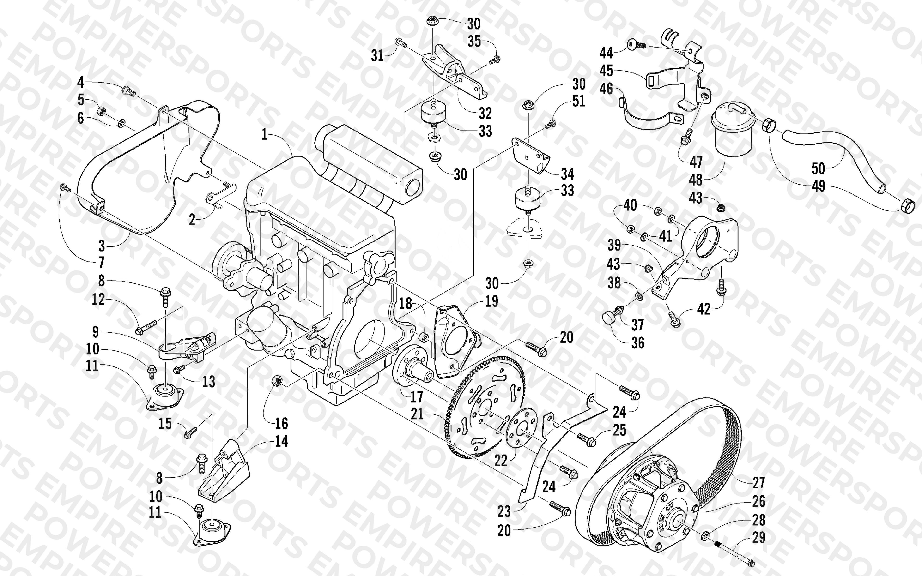 ENGINE AND RELATED PARTS