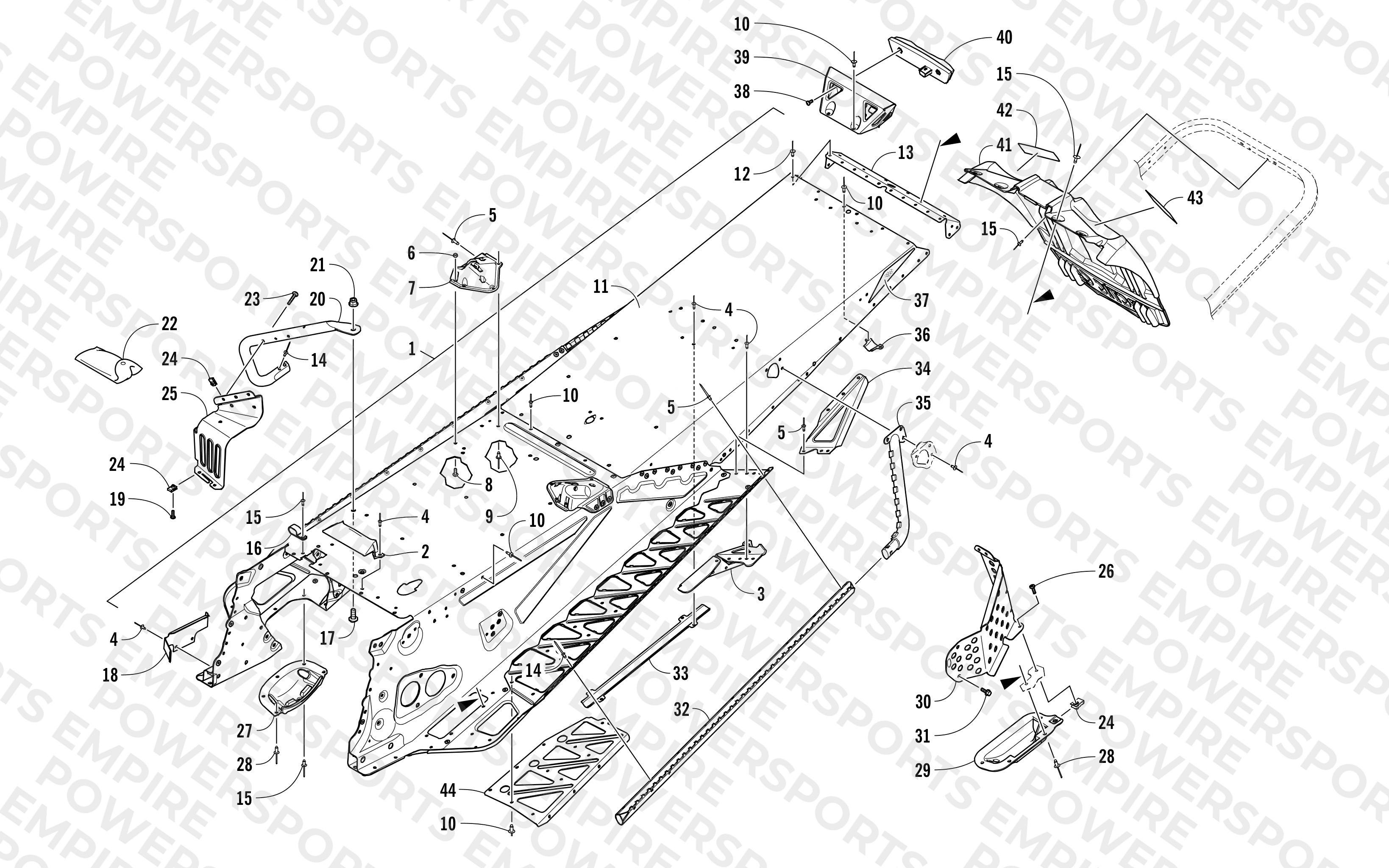TUNNEL AND SNOWFLAP ASSEMBLY