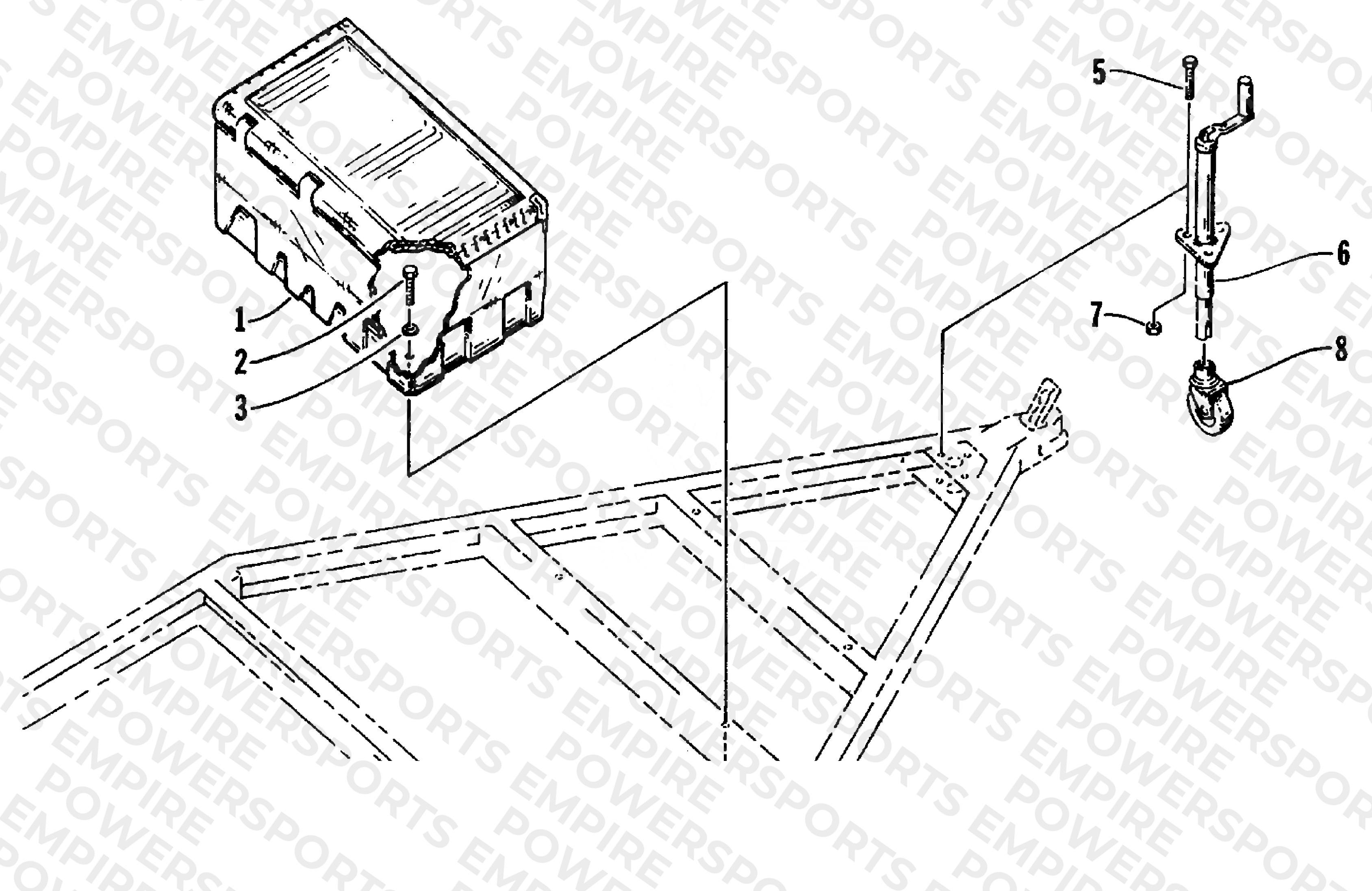 STORAGE BOX AND CASTOR ASSEMBLY