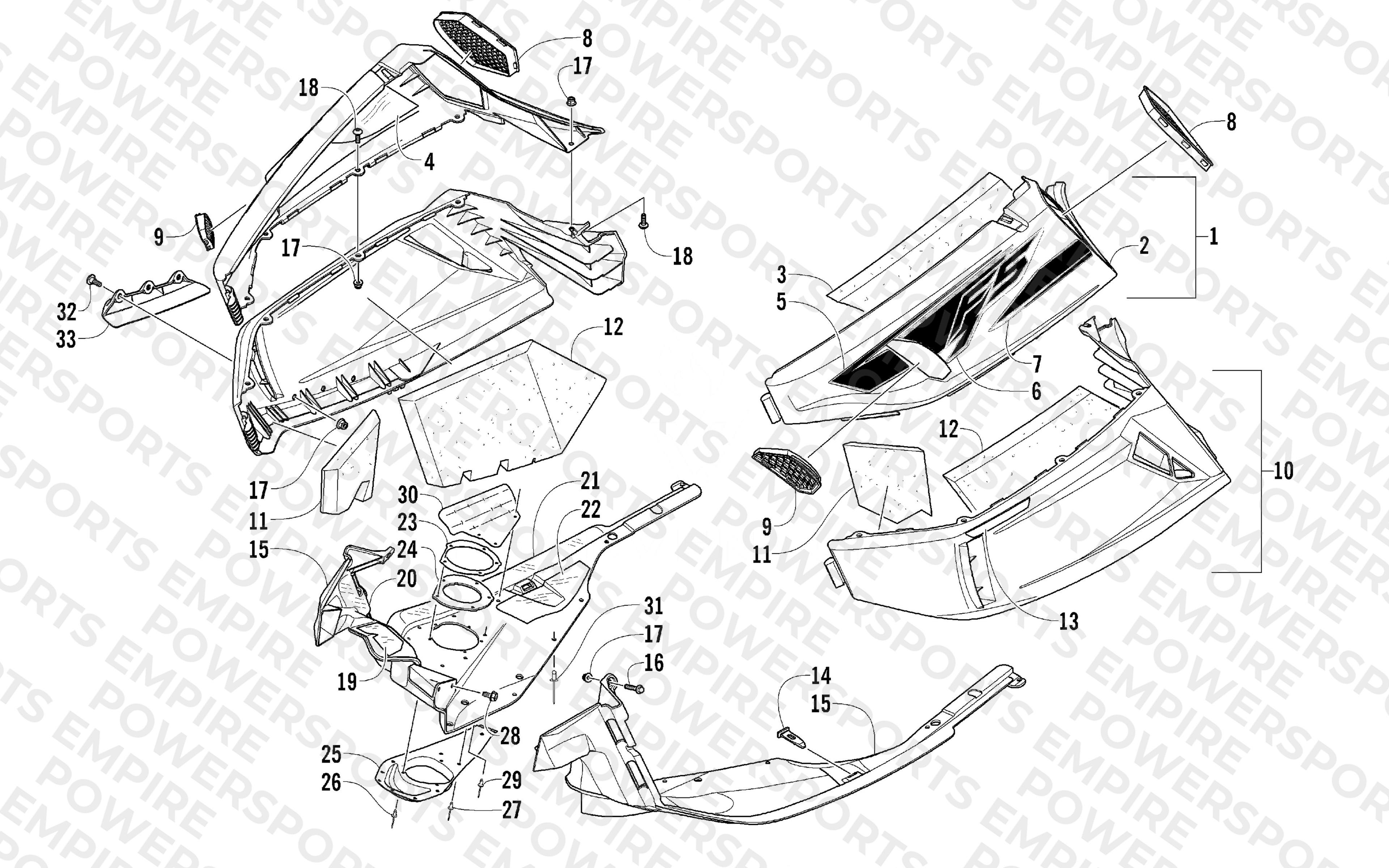 SKID PLATE AND SIDE PANEL ASSEMBLY