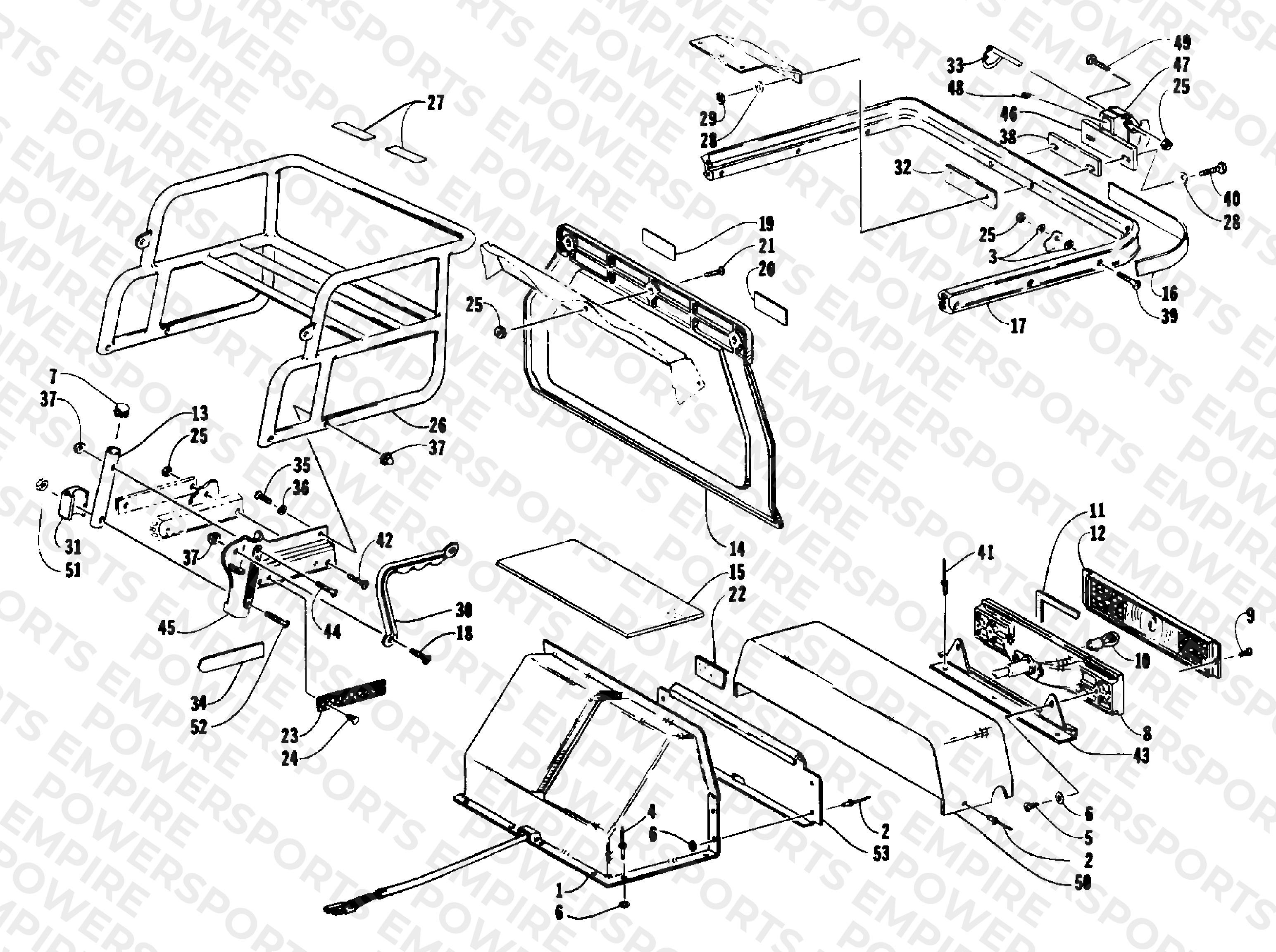TOOLBOX, TAILLIGHT AND REAR BUMPER