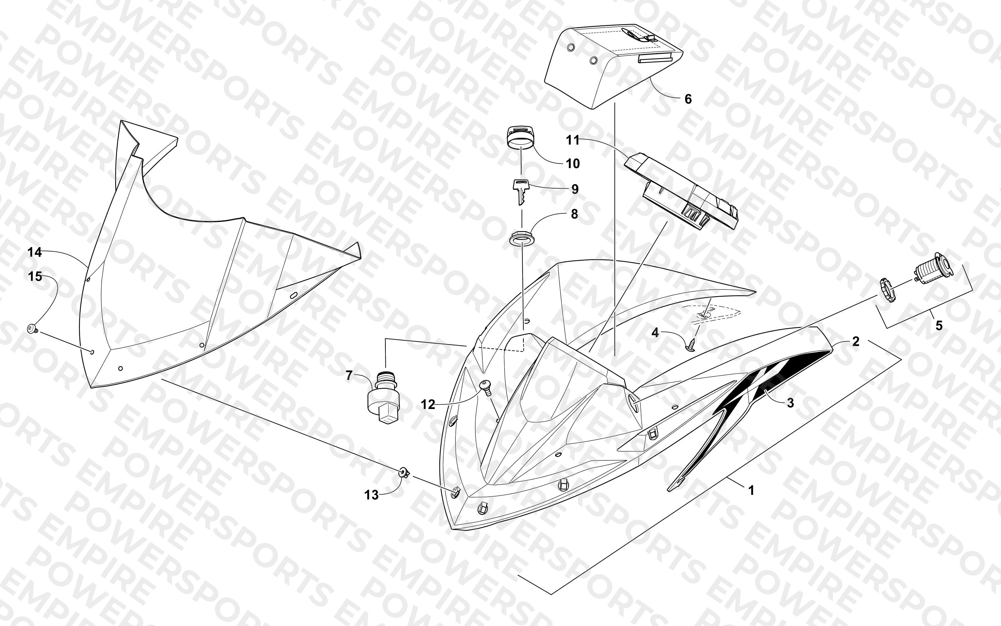 WINDSHIELD AND INSTRUMENTS ASSEMBLIES