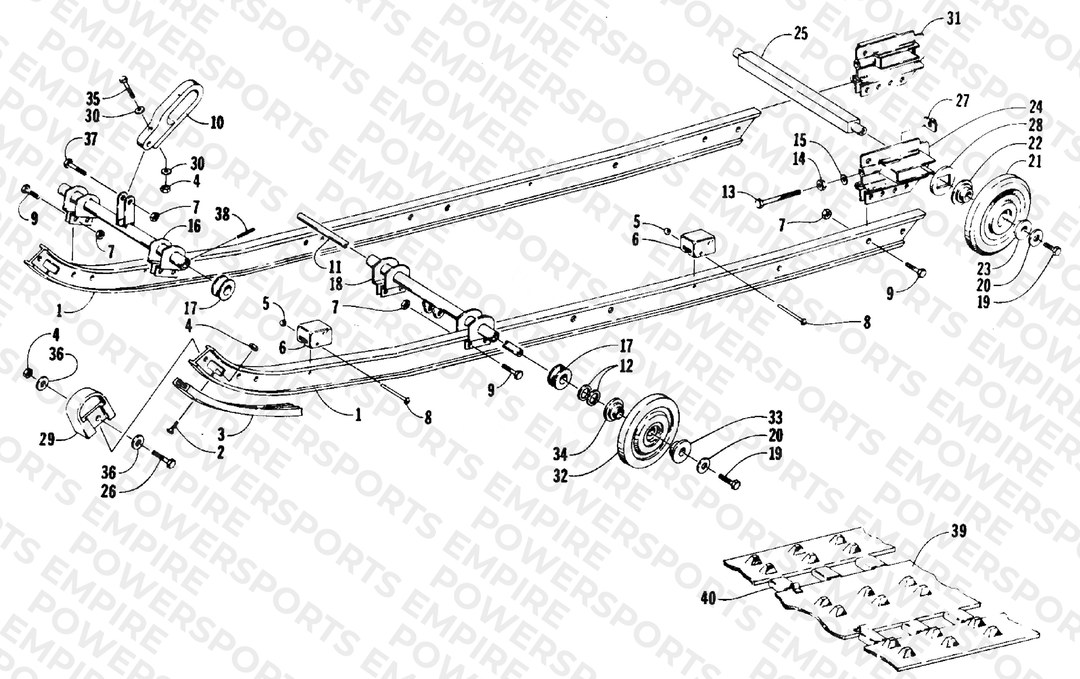 SLIDE RAIL AND TRACK ASSEMBLY