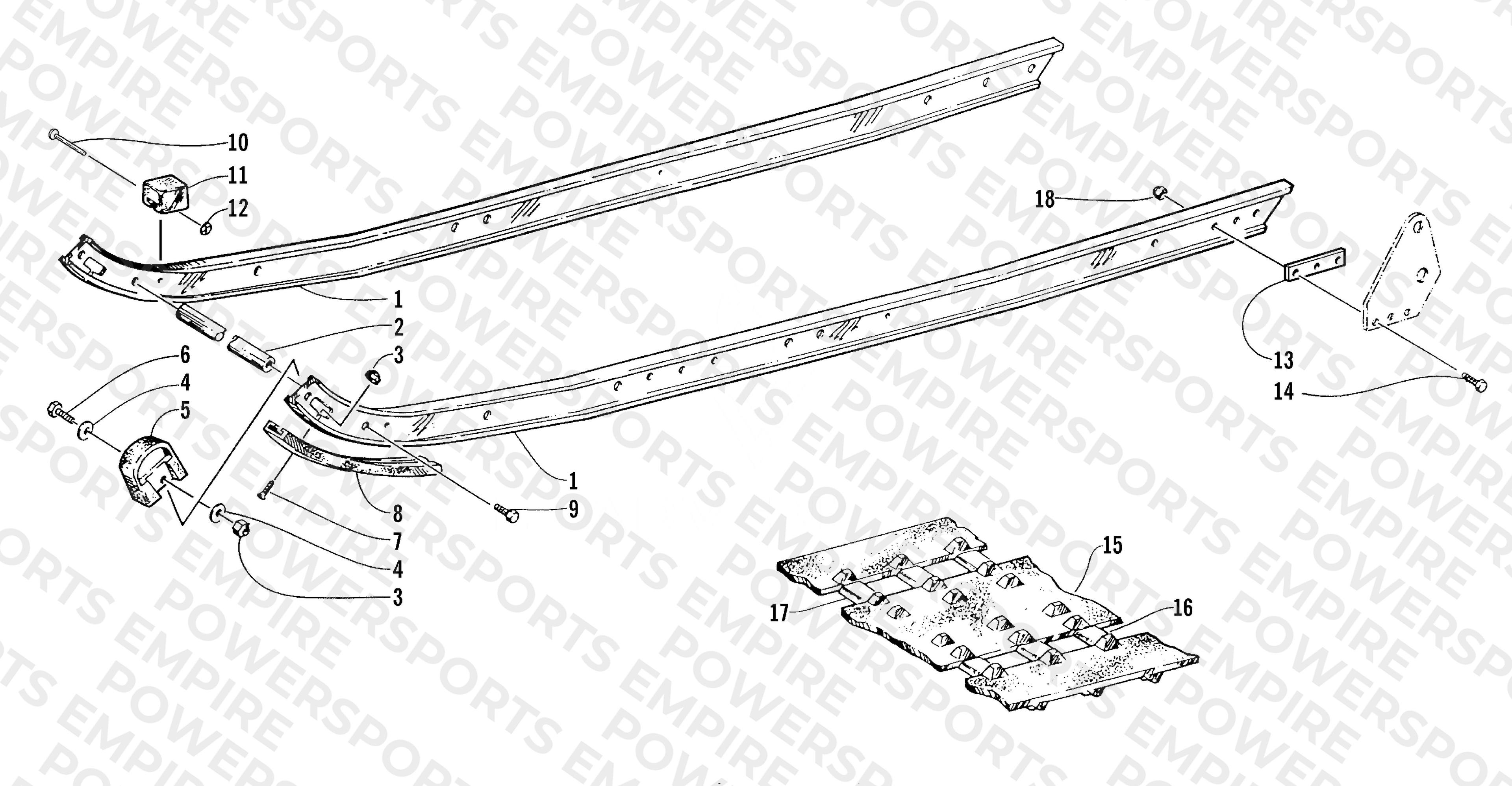 SLIDE RAIL AND TRACK ASSEMBLY