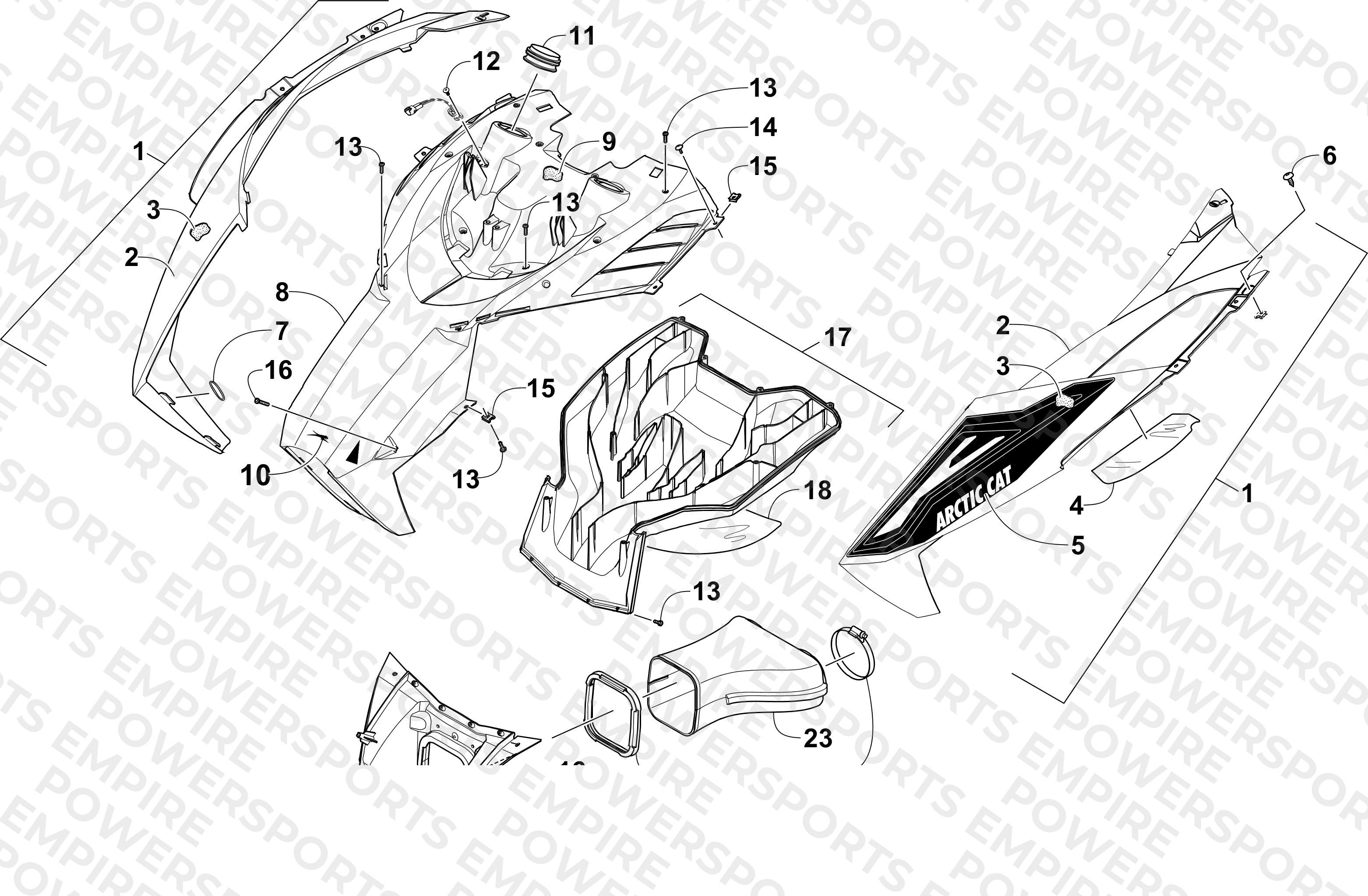 HOOD AND AIR INTAKE ASSEMBLY