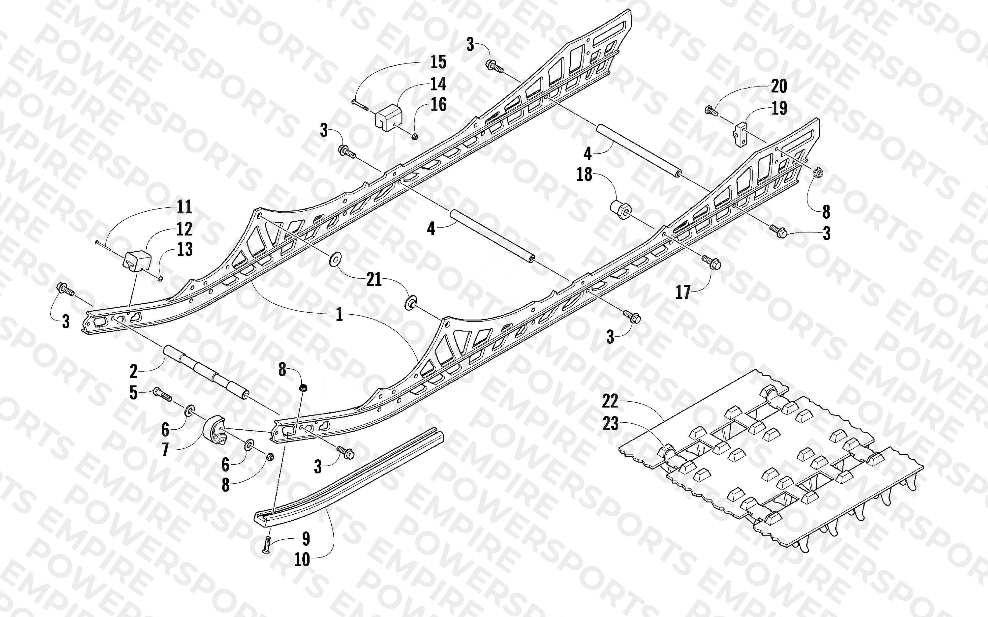 SLIDE RAIL AND TRACK ASSEMBLY