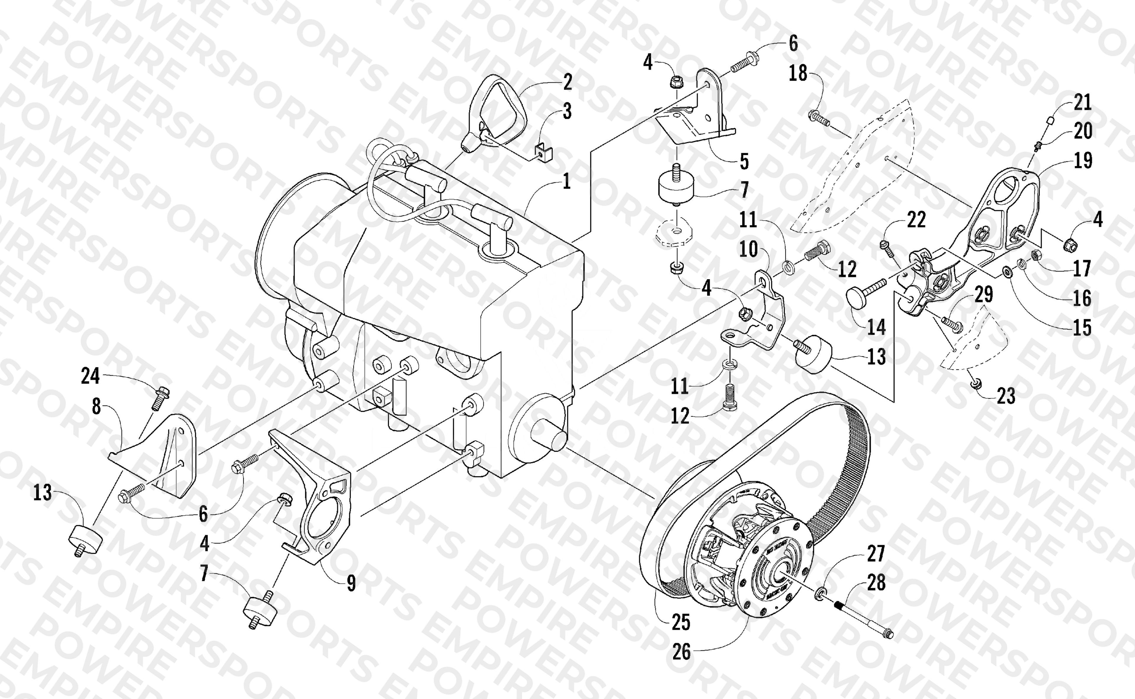 ENGINE AND RELATED PARTS