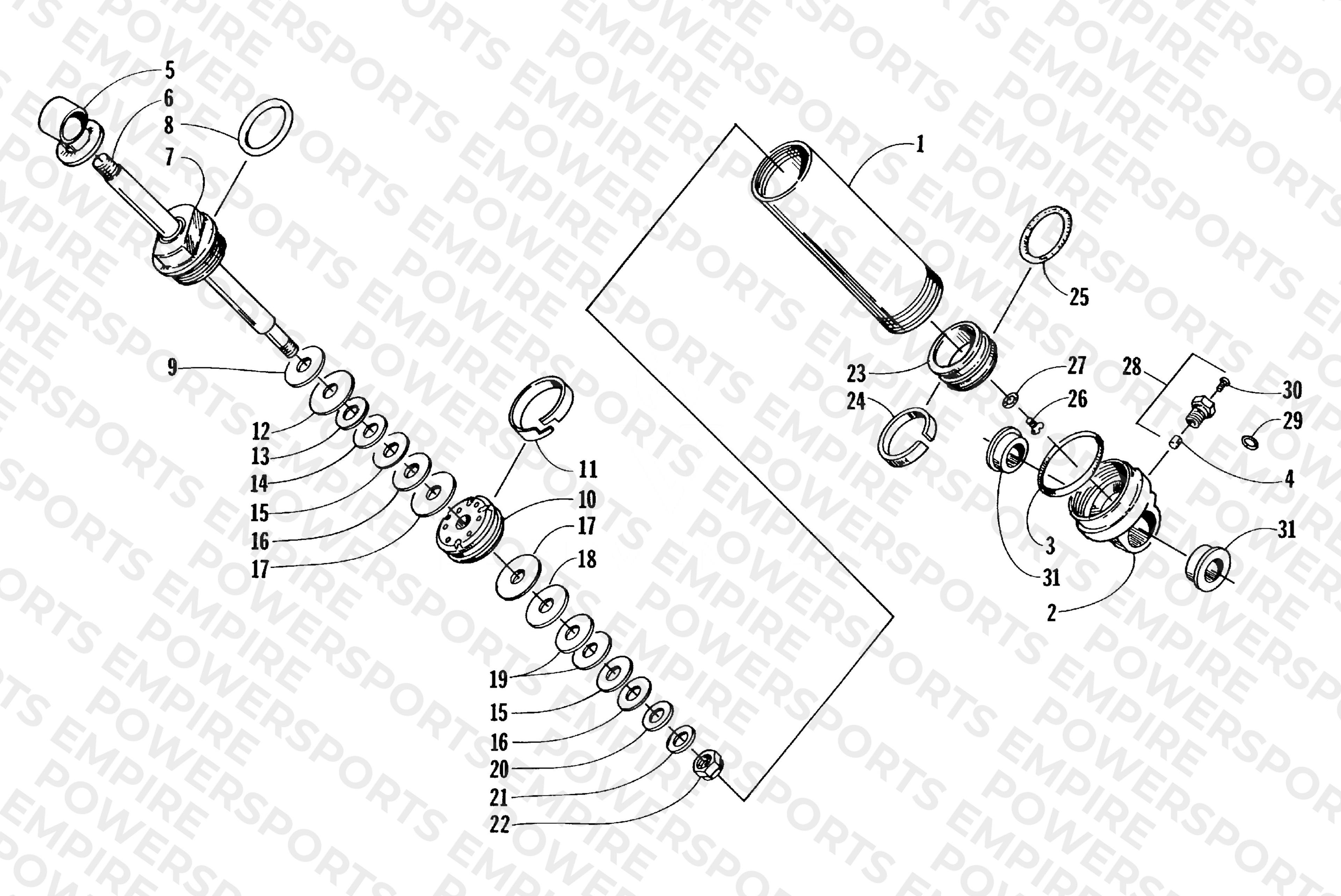 REAR SUSPENSION FRONT ARM SHOCK ABSORBER