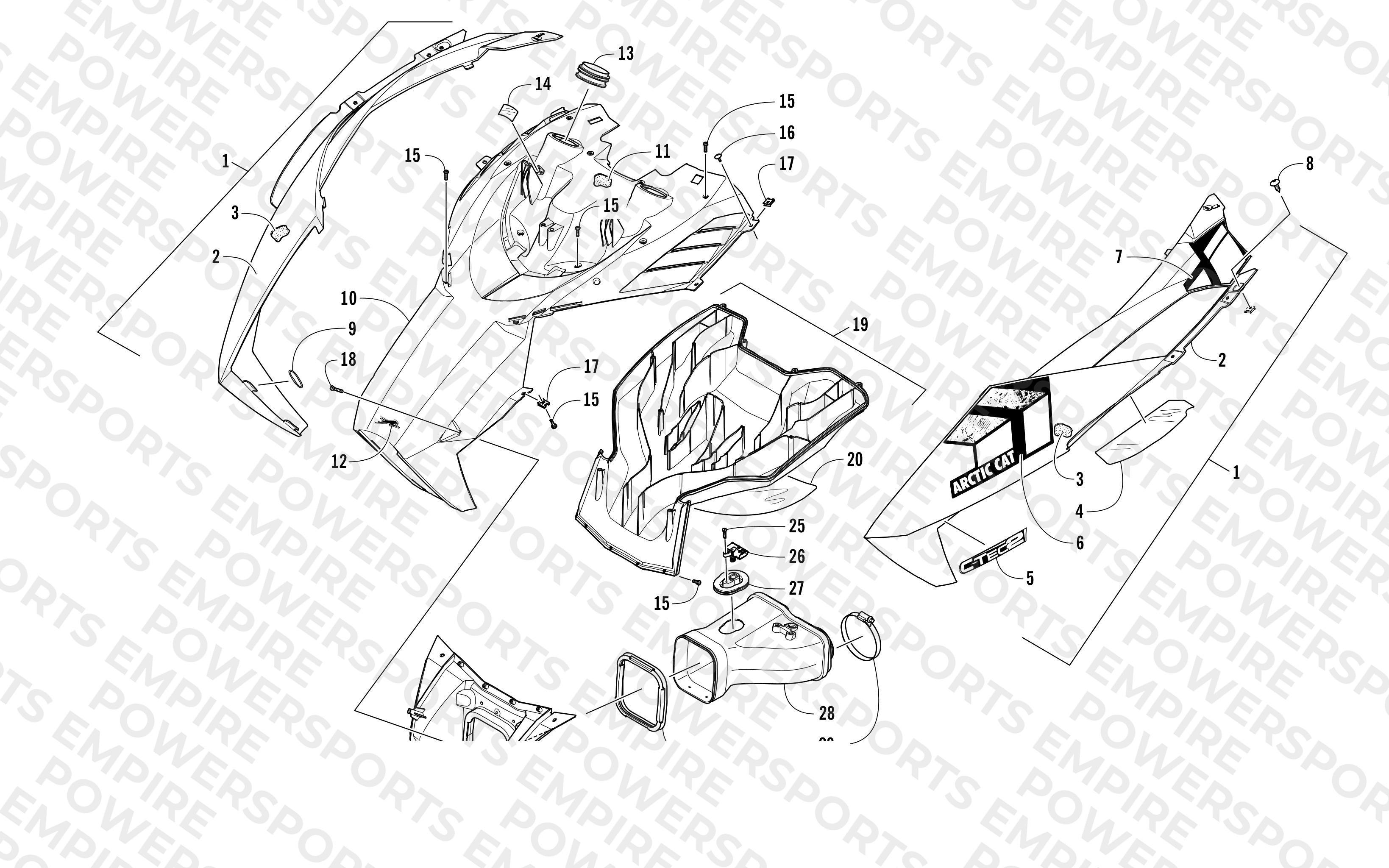 HOOD AND AIR INTAKE ASSEMBLY