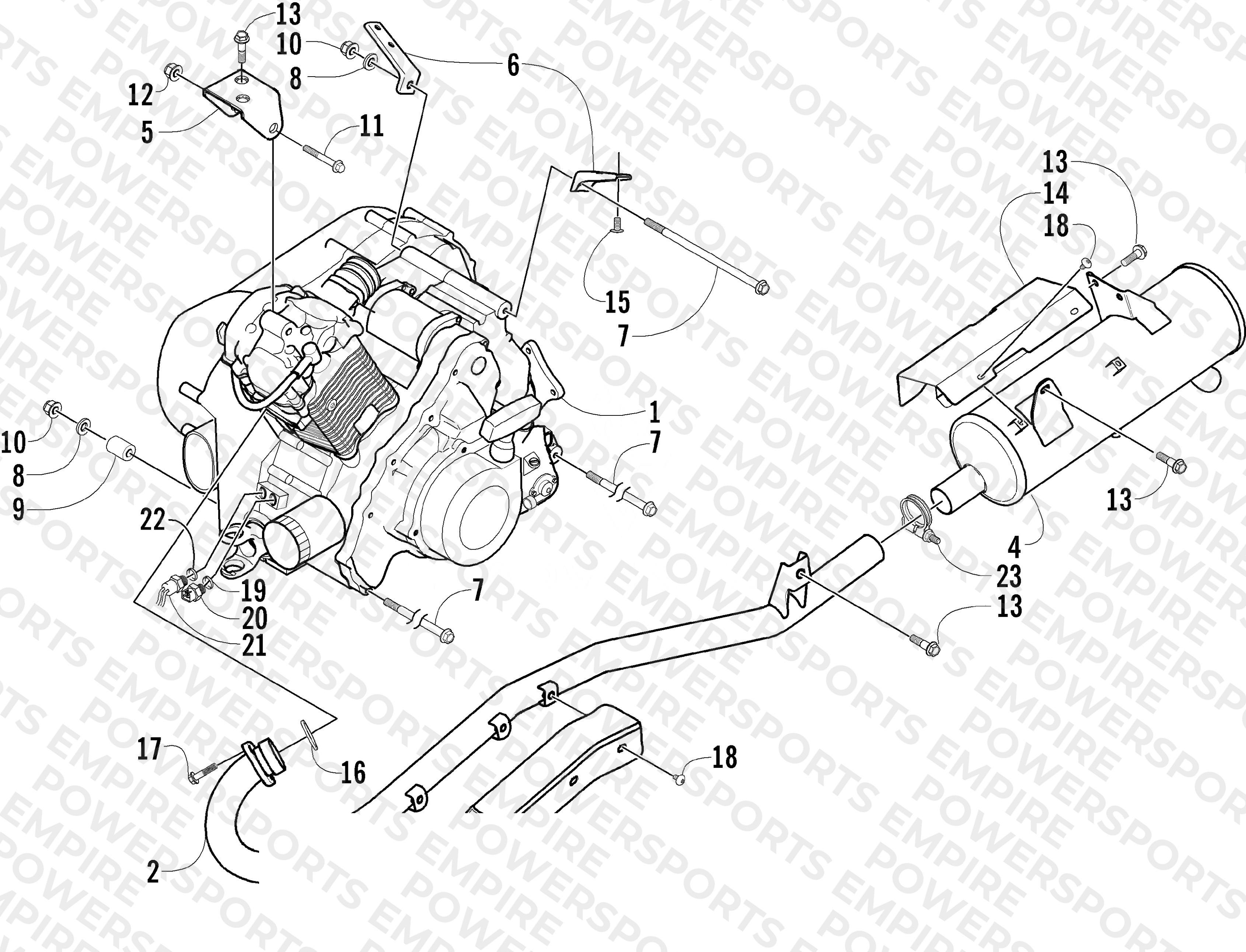 ENGINE AND EXHAUST
