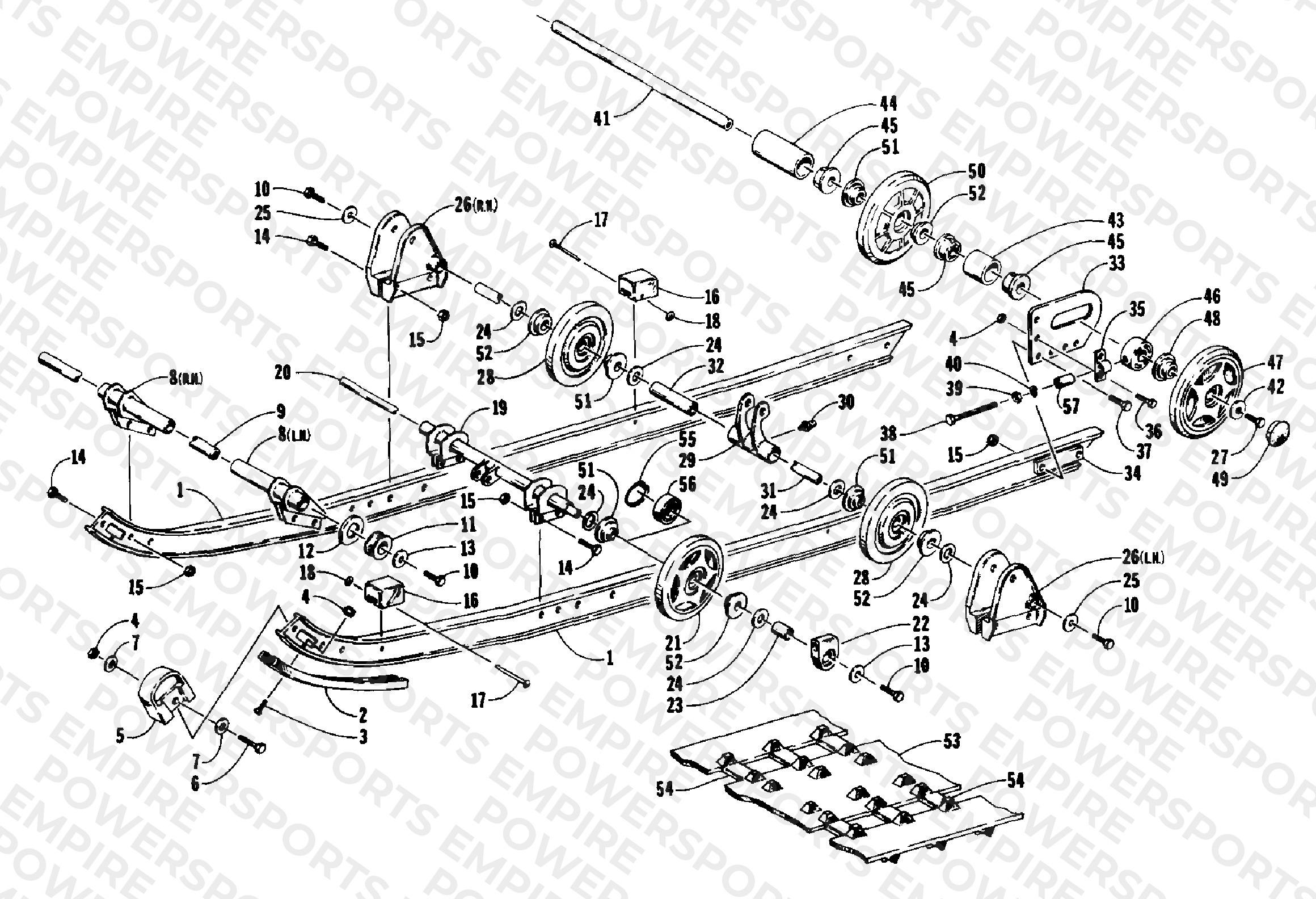 SLIDE RAIL AND TRACK ASSEMBLY