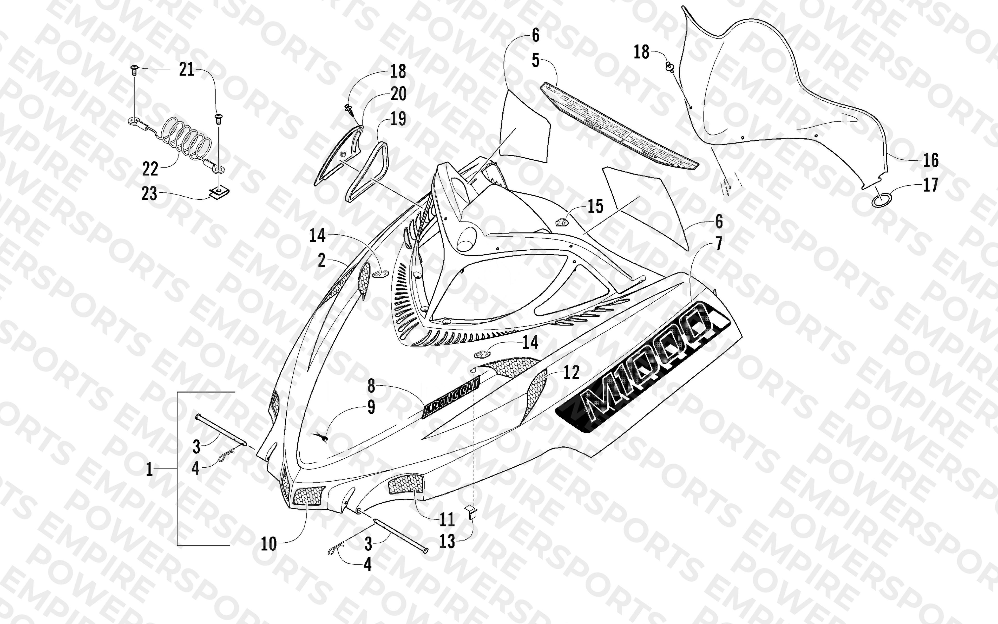 HOOD AND WINDSHIELD ASSEMBLY