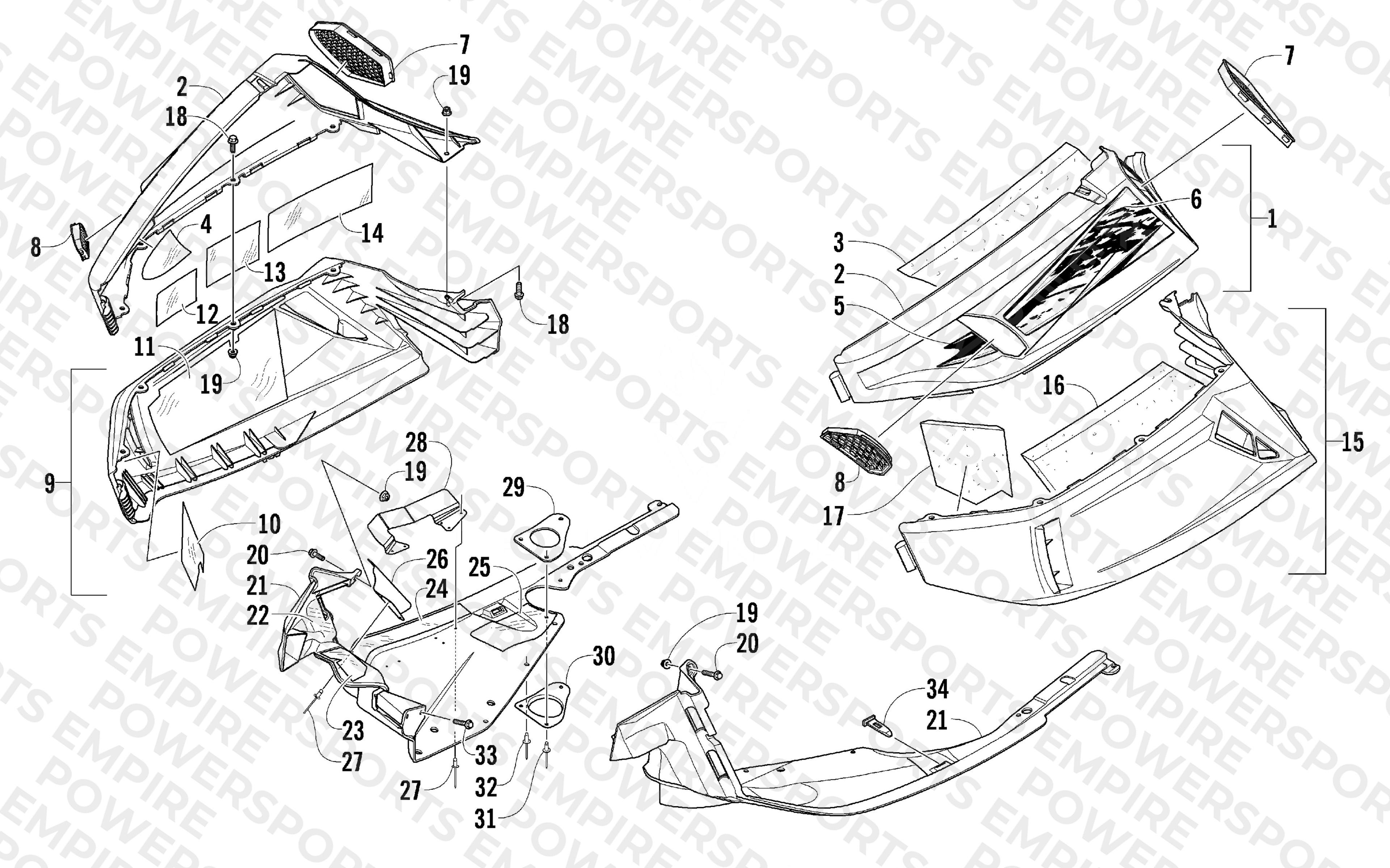 SKID PLATE AND SIDE PANEL ASSEMBLY