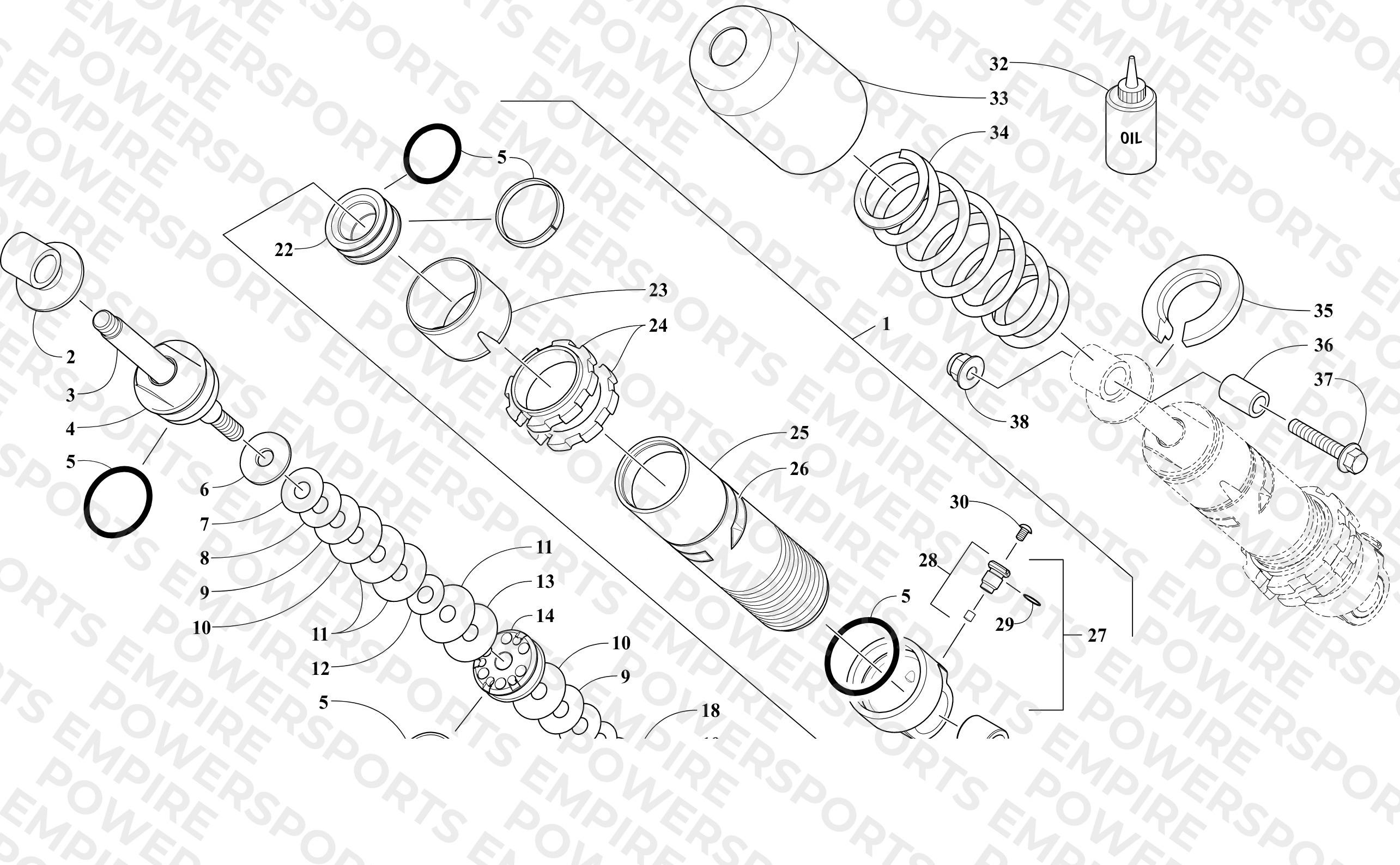 REAR SUSPENSION FRONT ARM SHOCK ABSORBER
