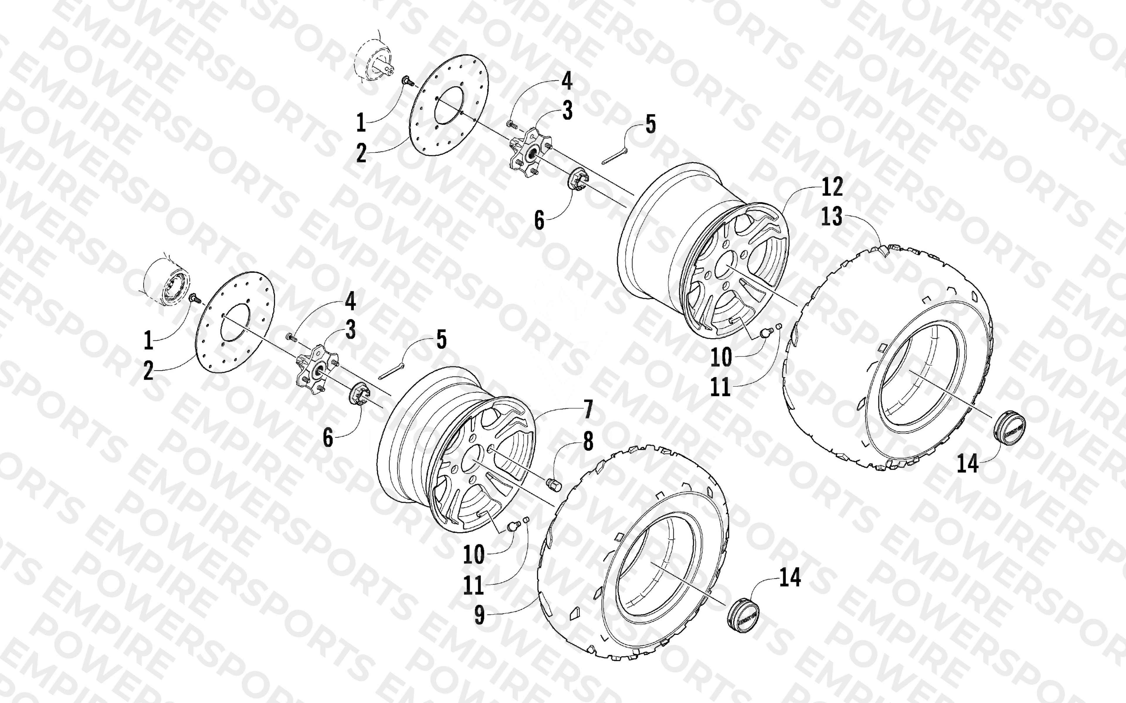 WHEEL AND TIRE ASSEMBLY