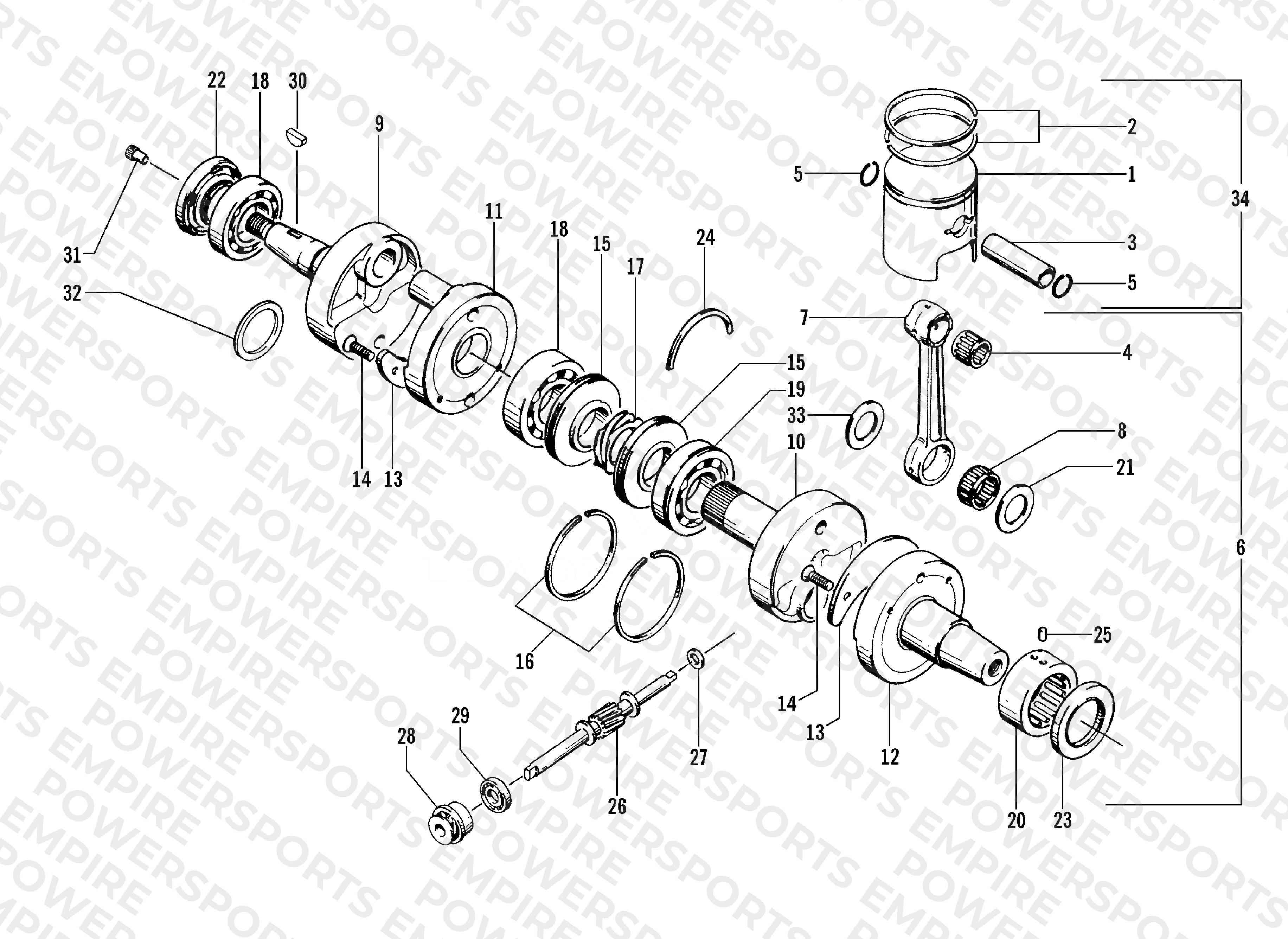 PISTON AND CRANKSHAFT