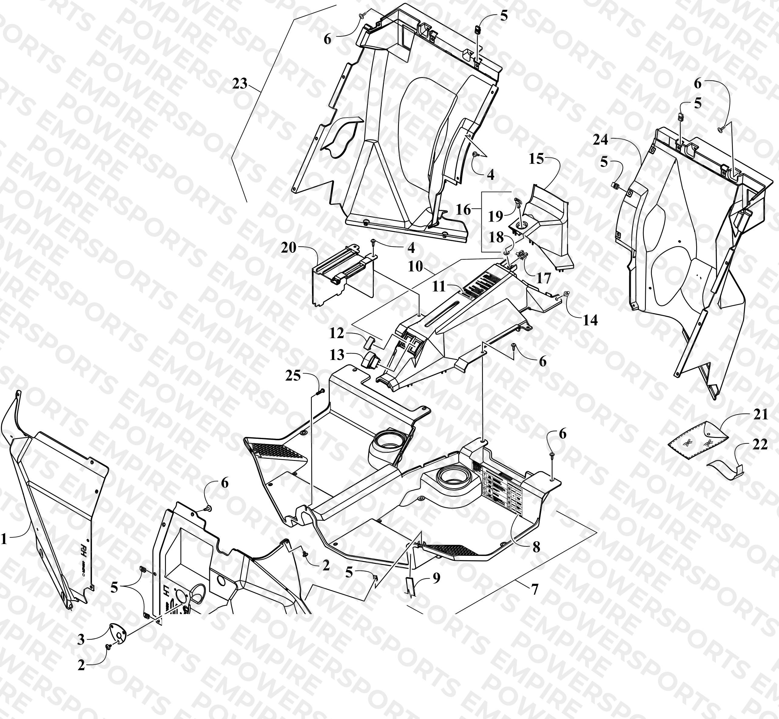 CONSOLE AND FLOOR PANEL ASSEMBLY