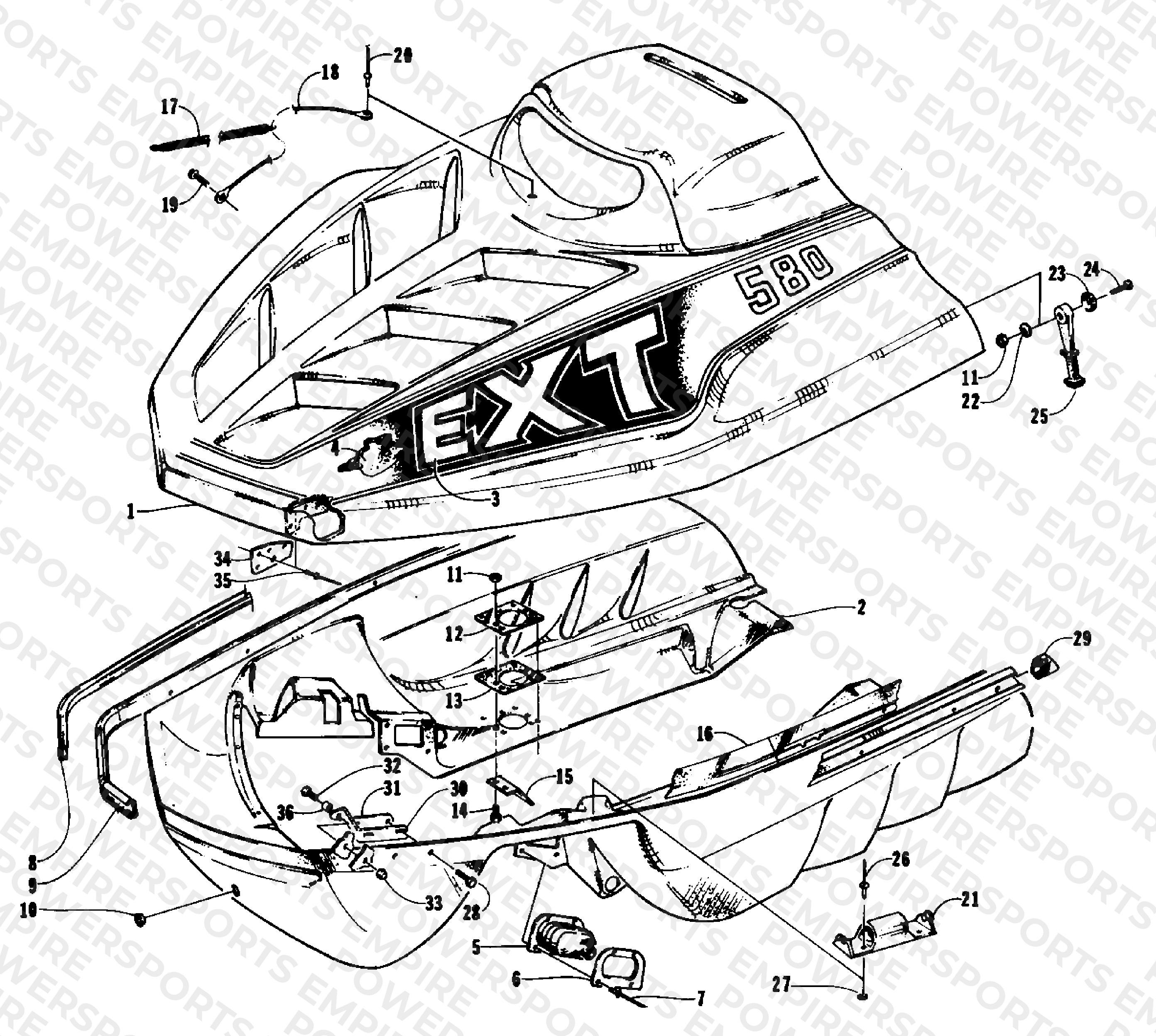 HOOD AND BELLY PAN ASSEMBLY